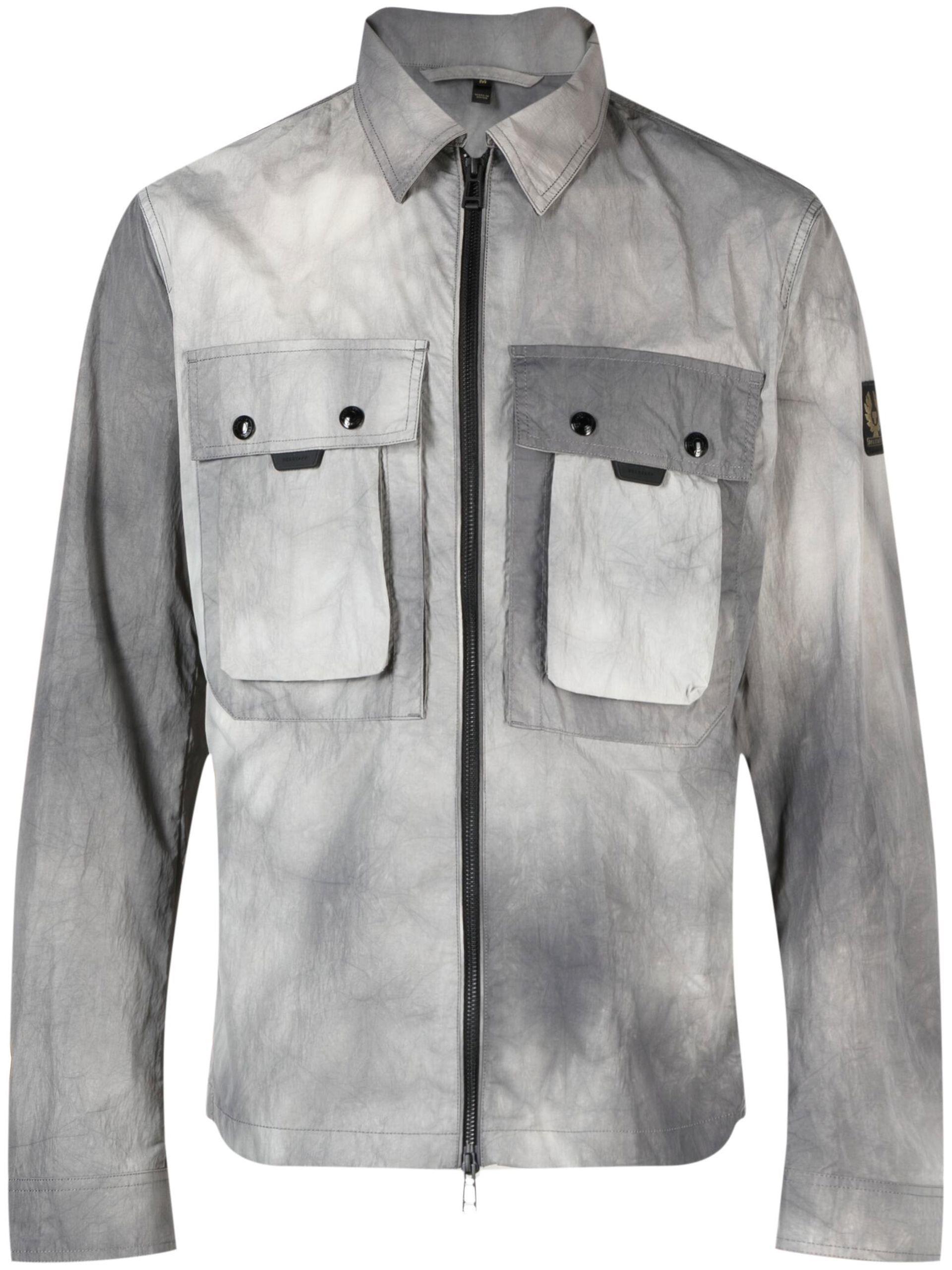Belstaff Tactical Tie-dye Shirt Jacket in Gray for Men | Lyst
