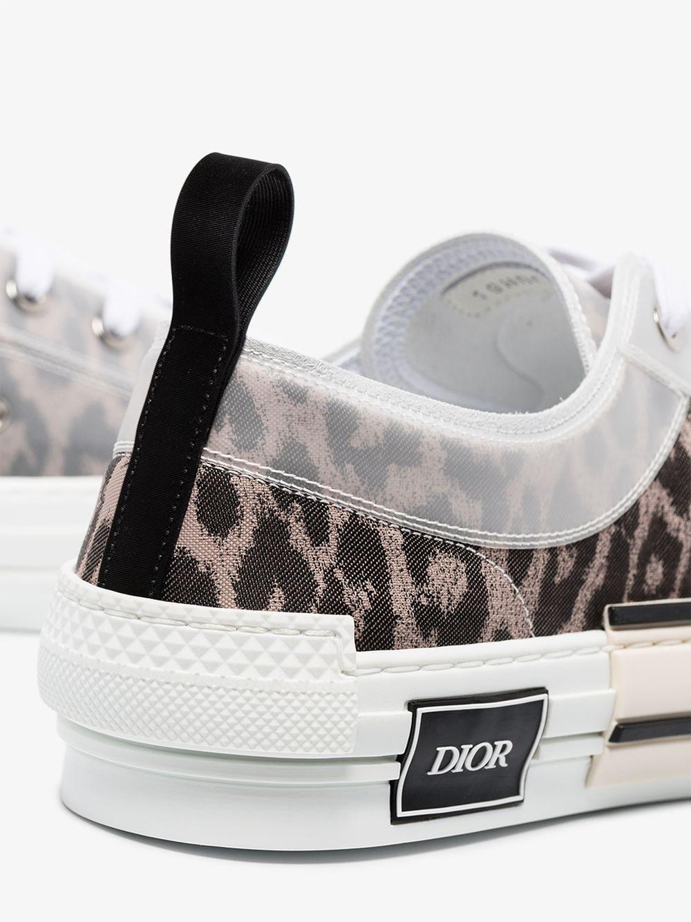 Dior Homme Brown Print Low Top Sneakers for Men | Lyst