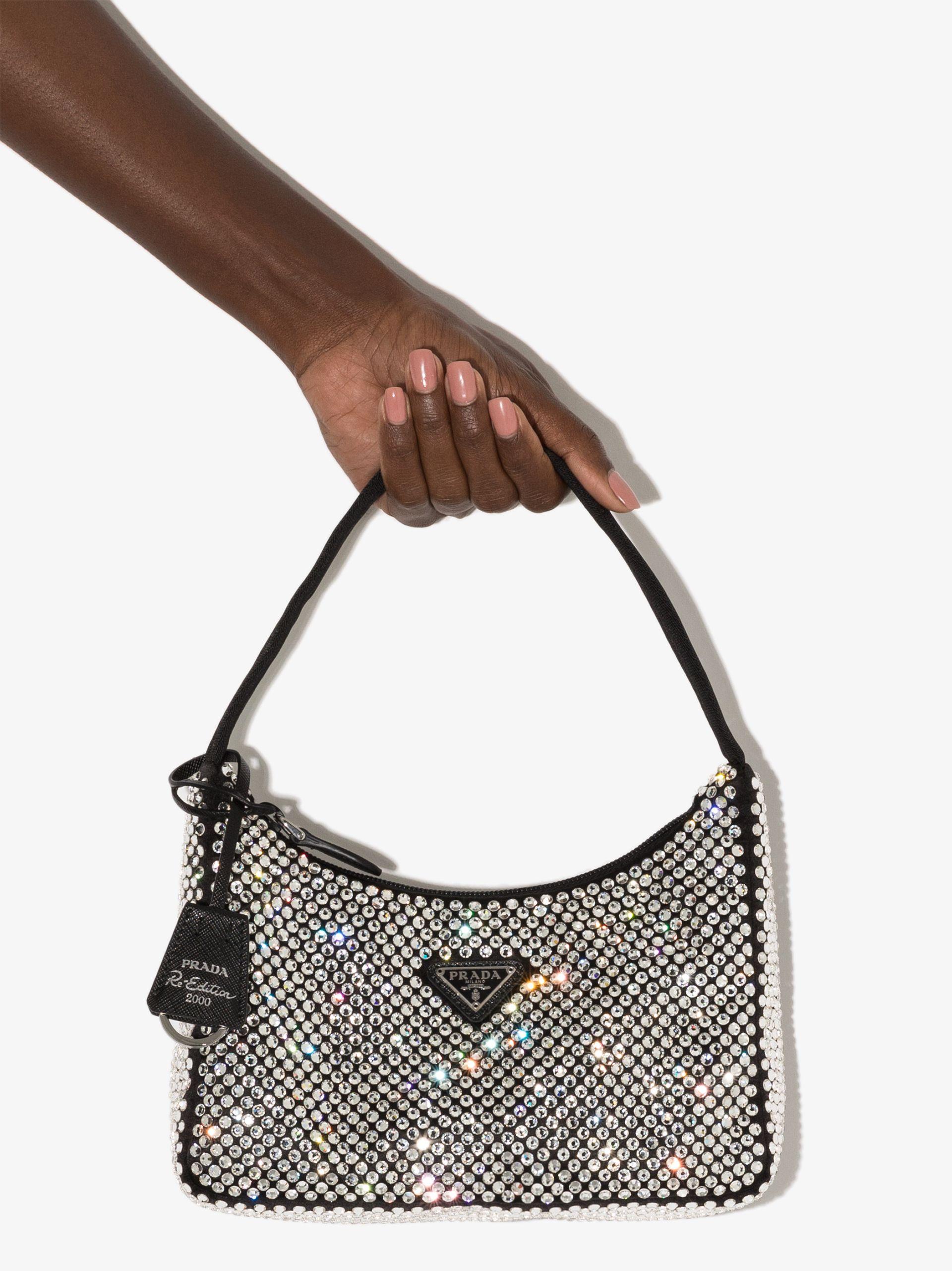 prada mini crystal bolsa