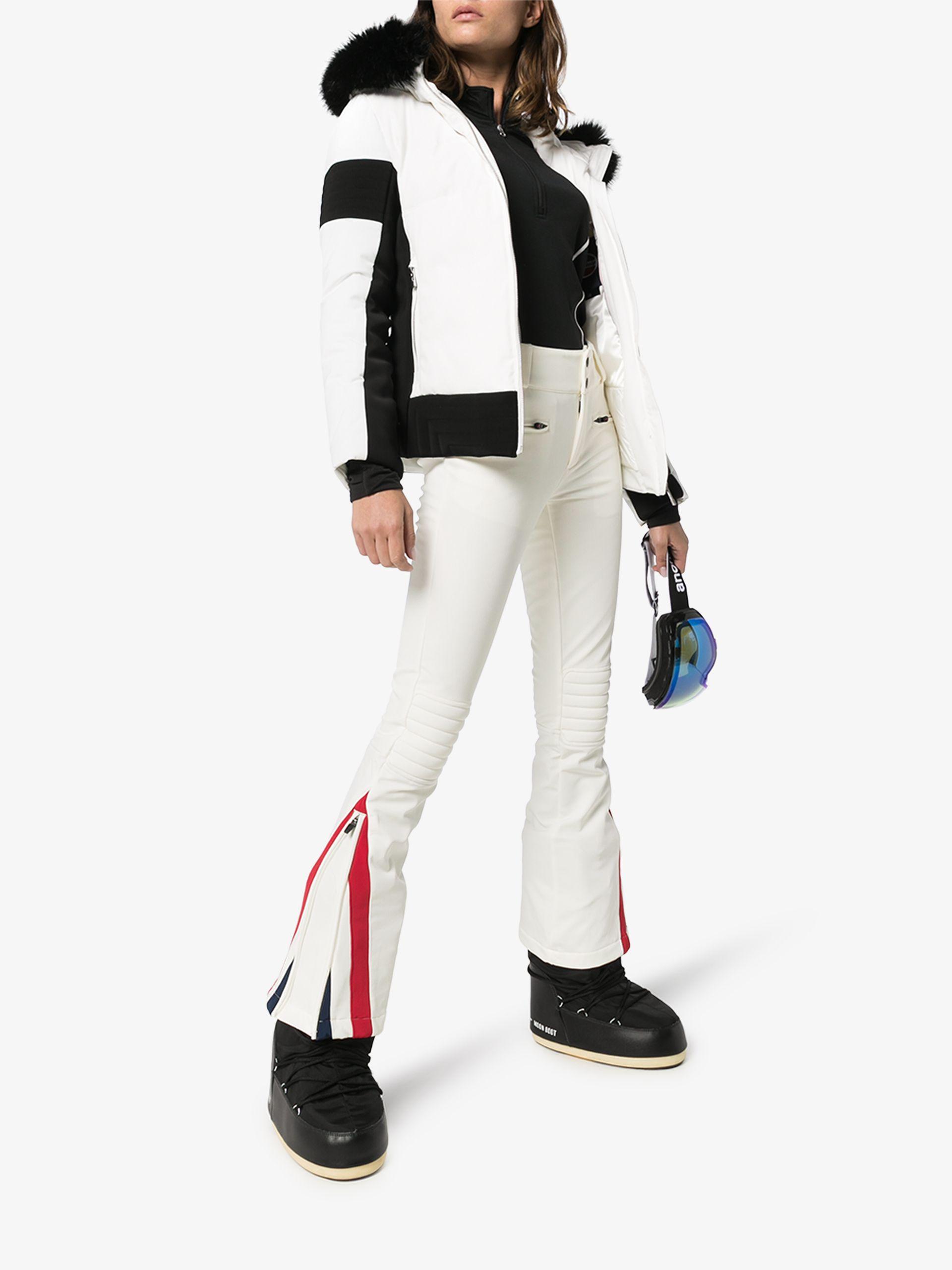 white ski outfit