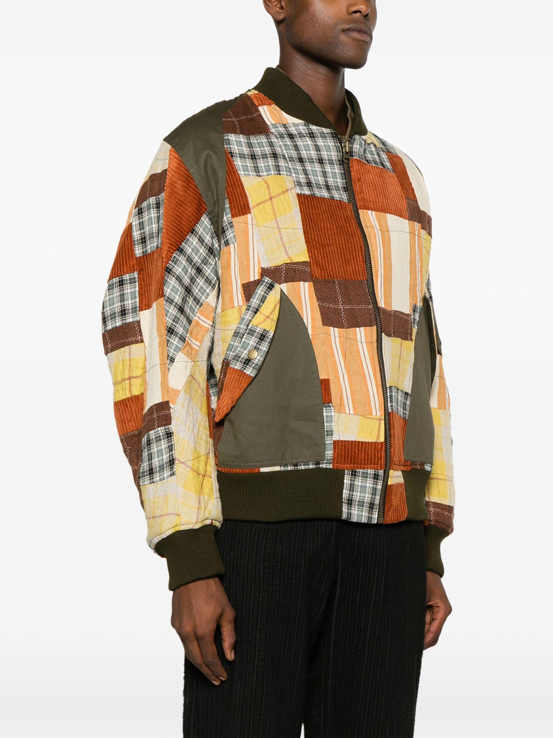 Nicholas Daley Patchwork Bomber Jacket - Men's - Cotton/linen/flax