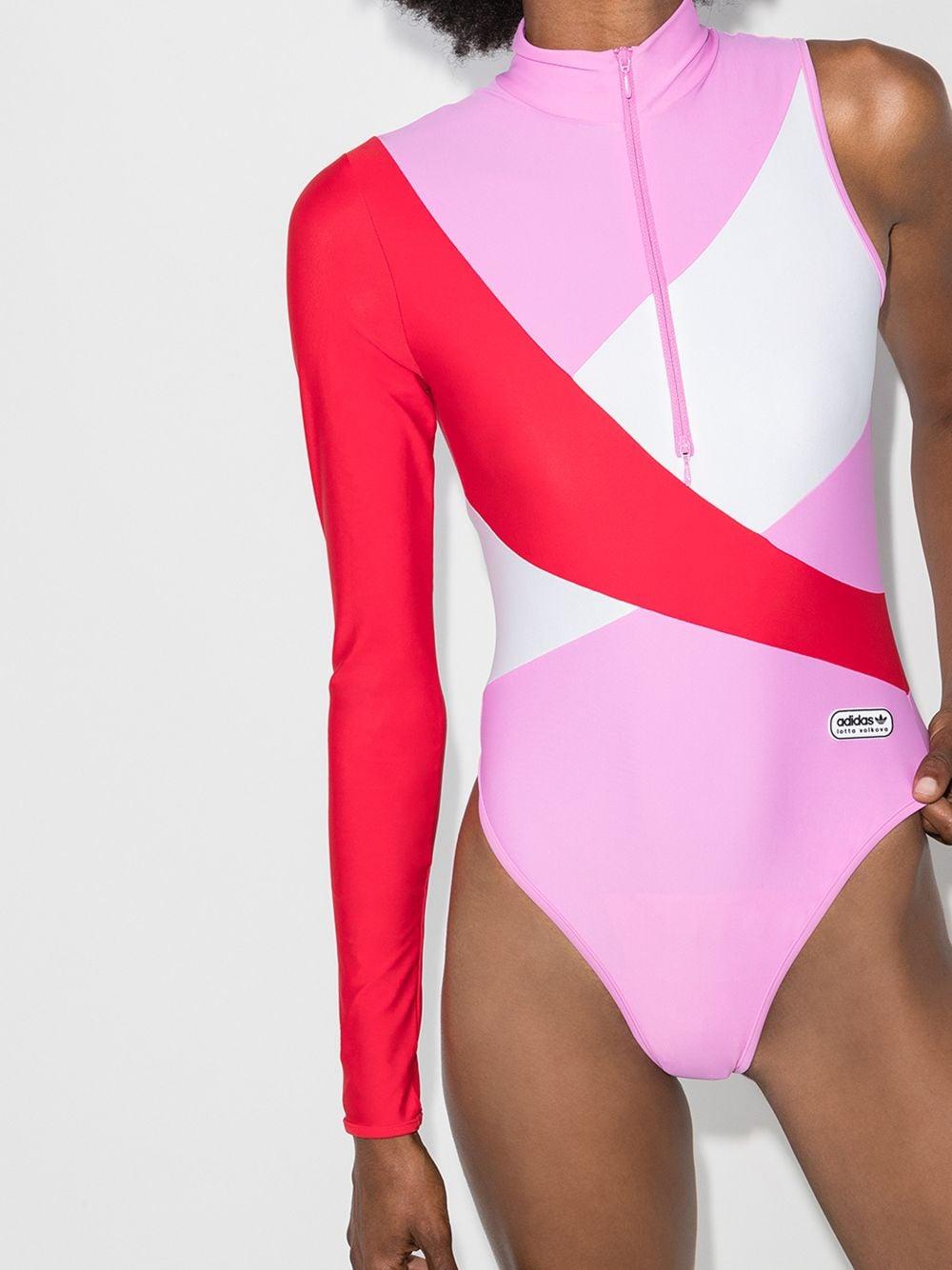 adidas X Lotta Volkova One Sleeve Swimsuit in Pink | Lyst