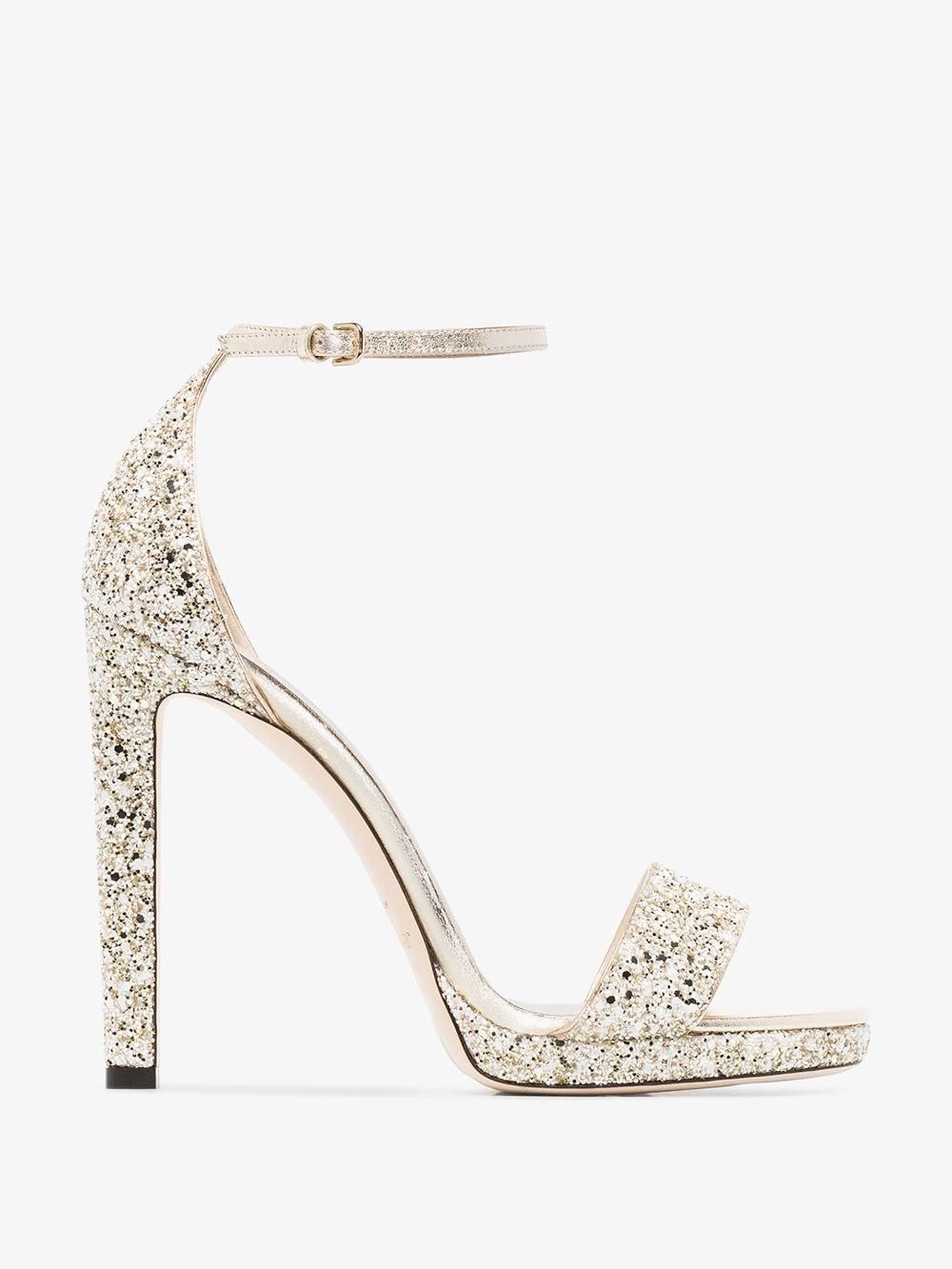 ジミーチュウ Misty120 Jimmy Choo Misty 120 Natural And Silver Metallic Linen