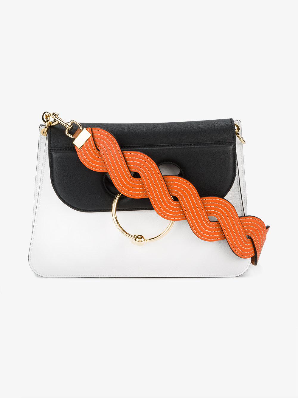 Loewe Leather Twisted Wave Bag Strap In Yellow And Orange Orange Lyst