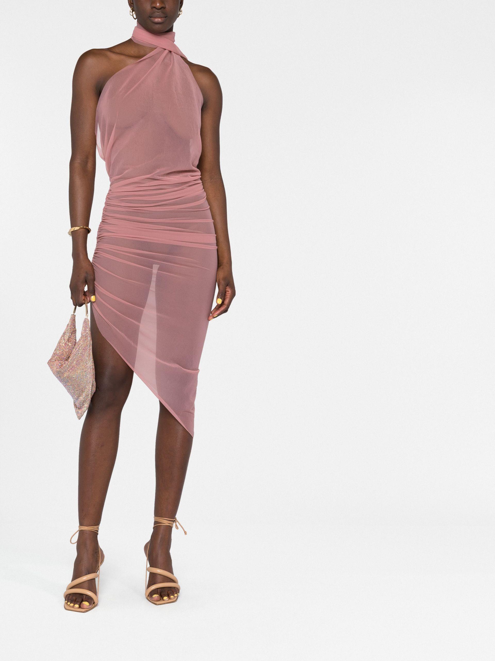 Ludovic de Saint Sernin Black Semi-Sheer Maxi Dress