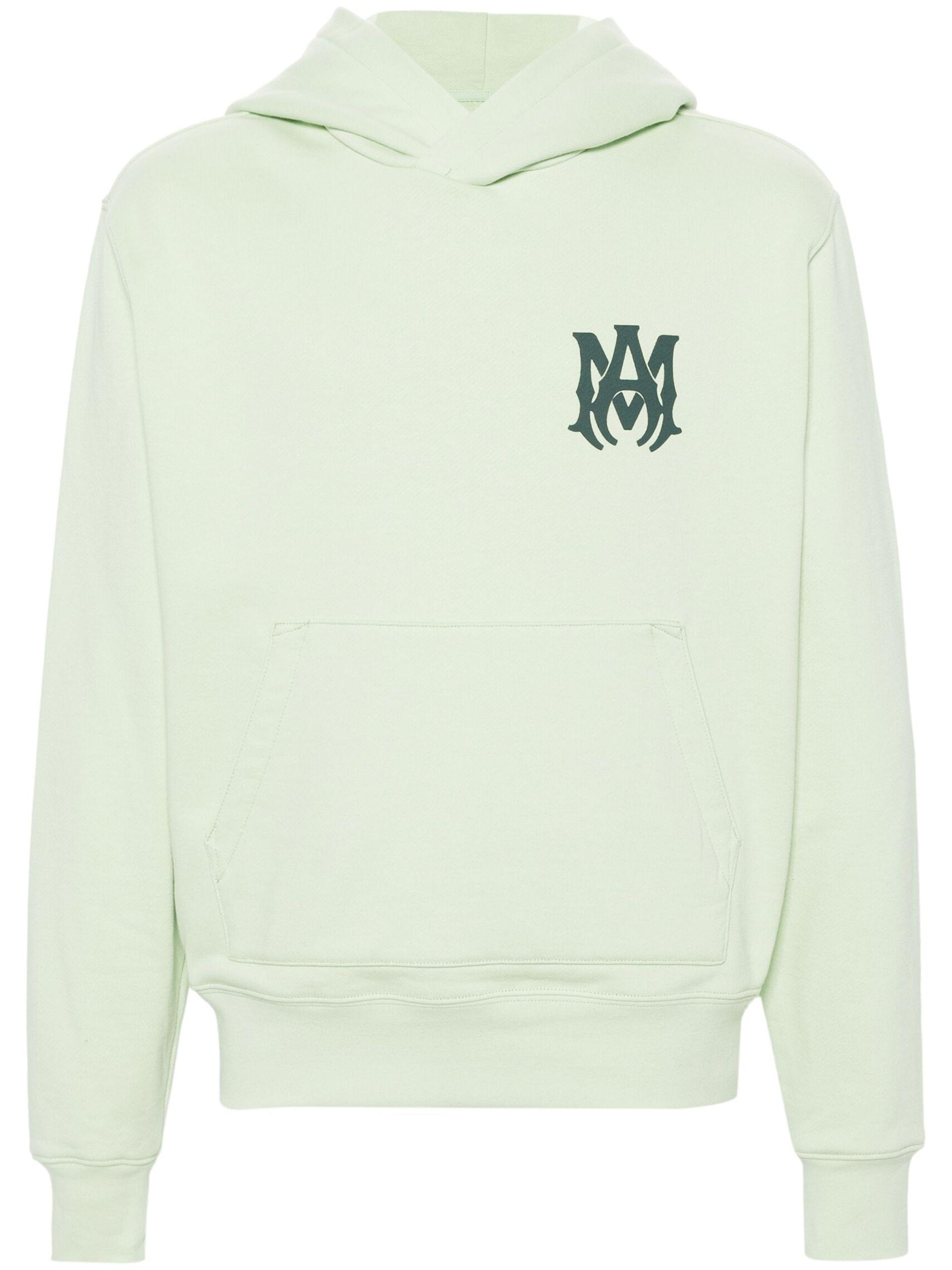 Amiri Monogram-print Cotton Hoodie - Men's - Cotton in Green