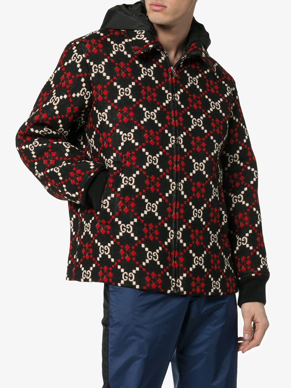 macro gg diamond wool jacket