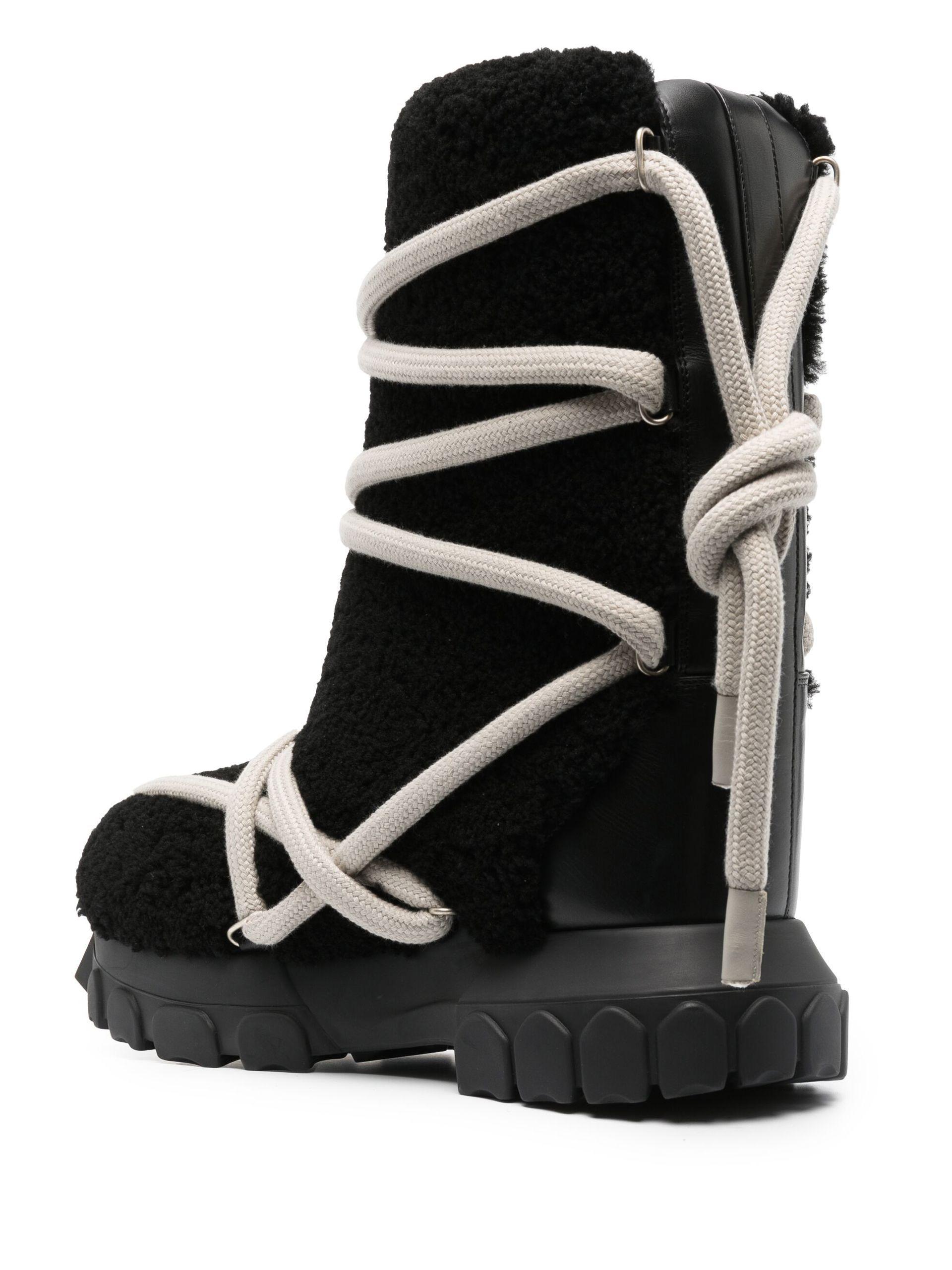 Rick Owens Lunar Tractor Shearling Boots in Black for Men | Lyst Rick Owens Lunar Tractor Shearling Boots in Black for Men | Lyst