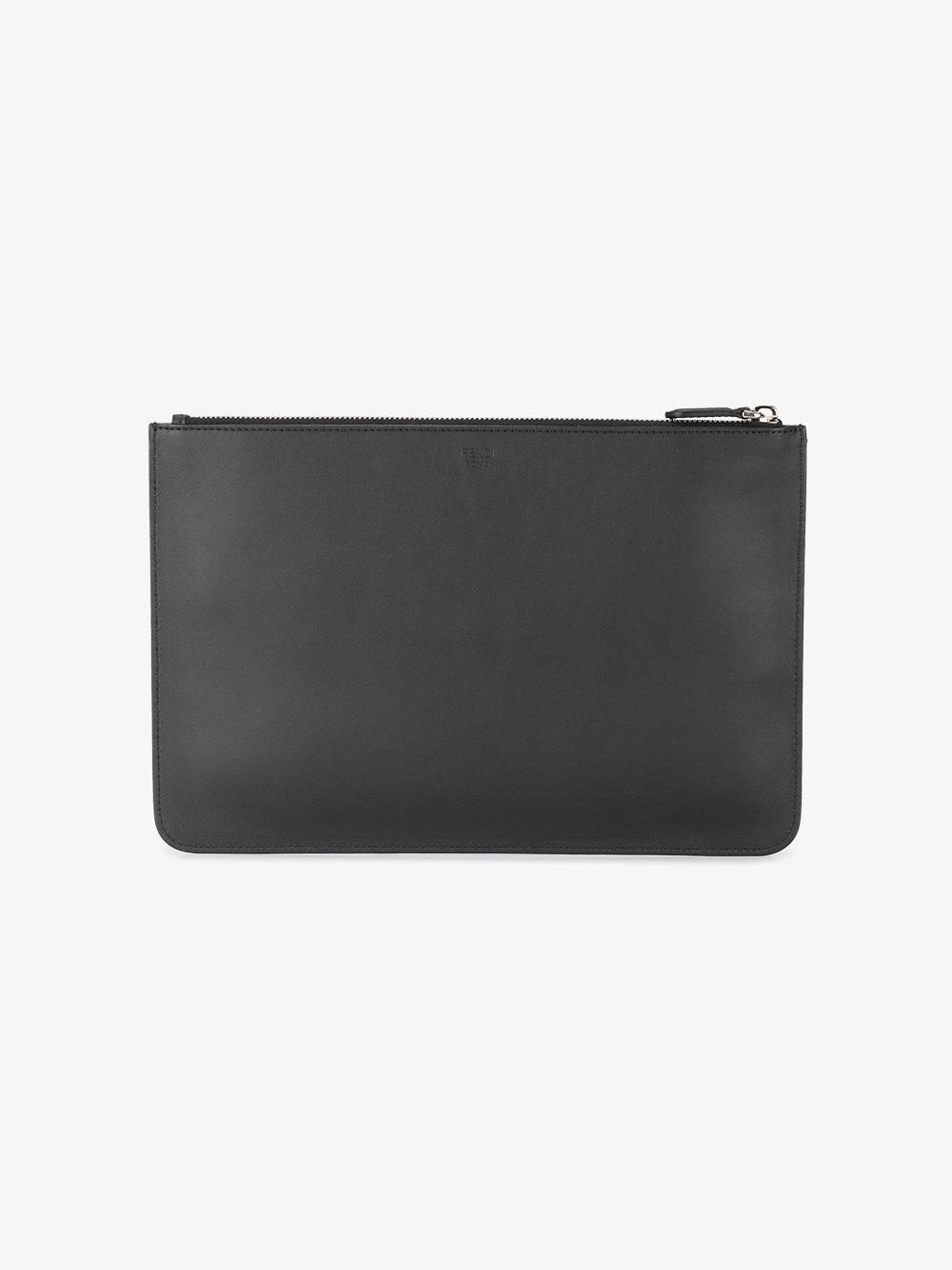 Fendi Monster Eyes Clutch Bag In Smooth Leather With Bugs Maxi Metallic  Eyes Bag Bugs in Black for Men