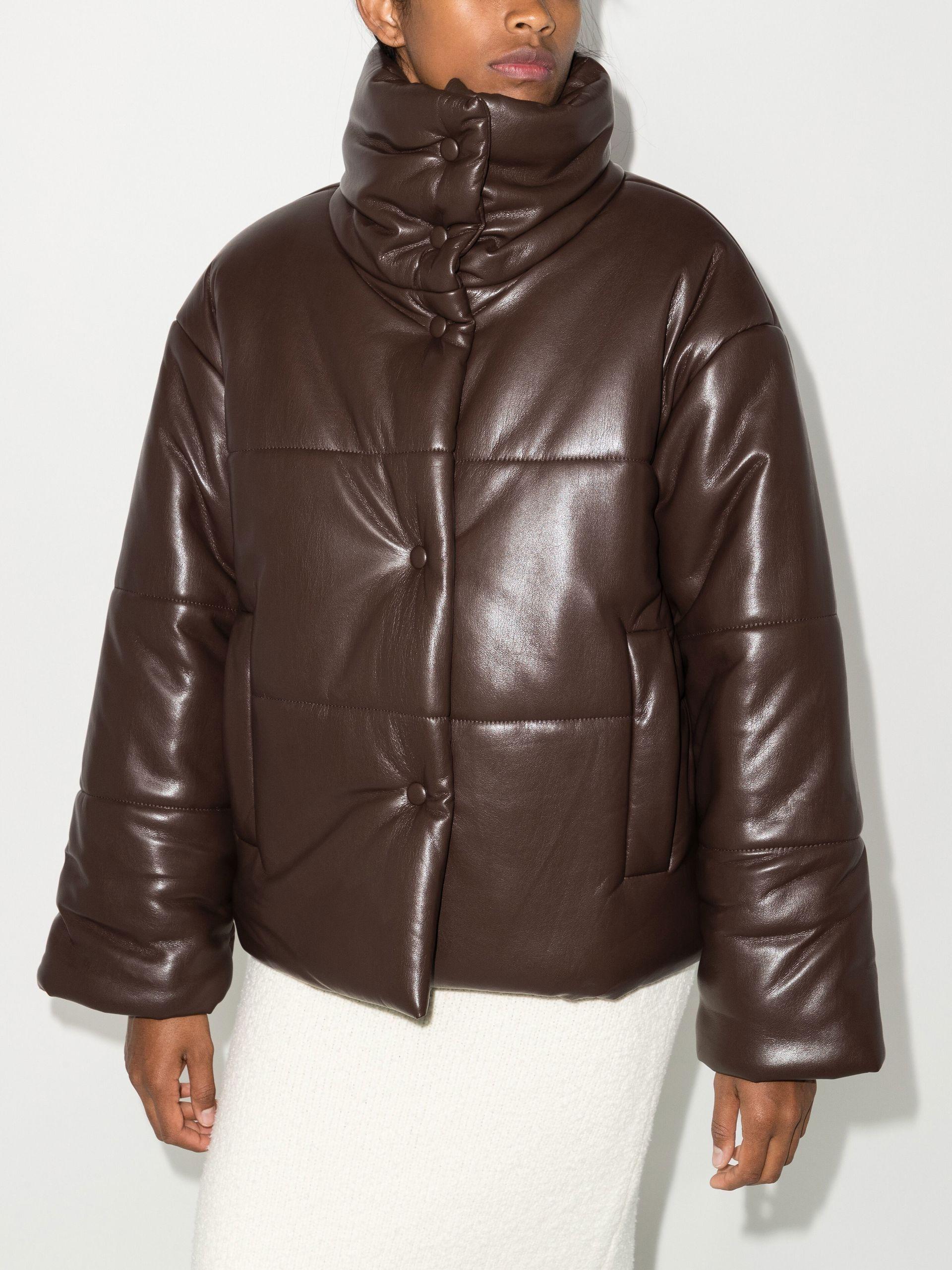 nanushka brown puffer