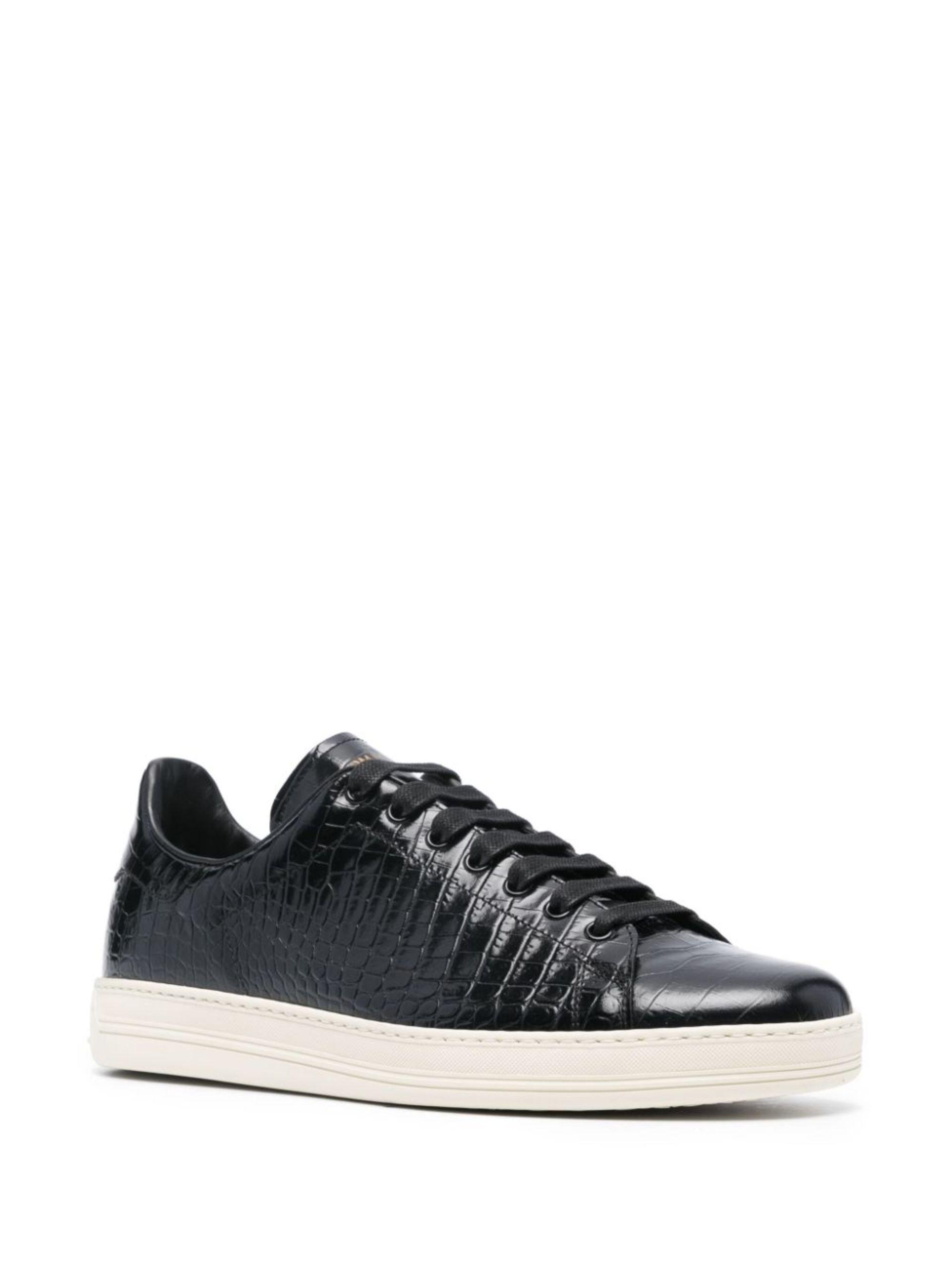 TOM FORD WARWICK クロコ型押しレザー スニーカー TOM FORD PRINTED CROC WARWICK SNEAKER | REVERSIBLE
