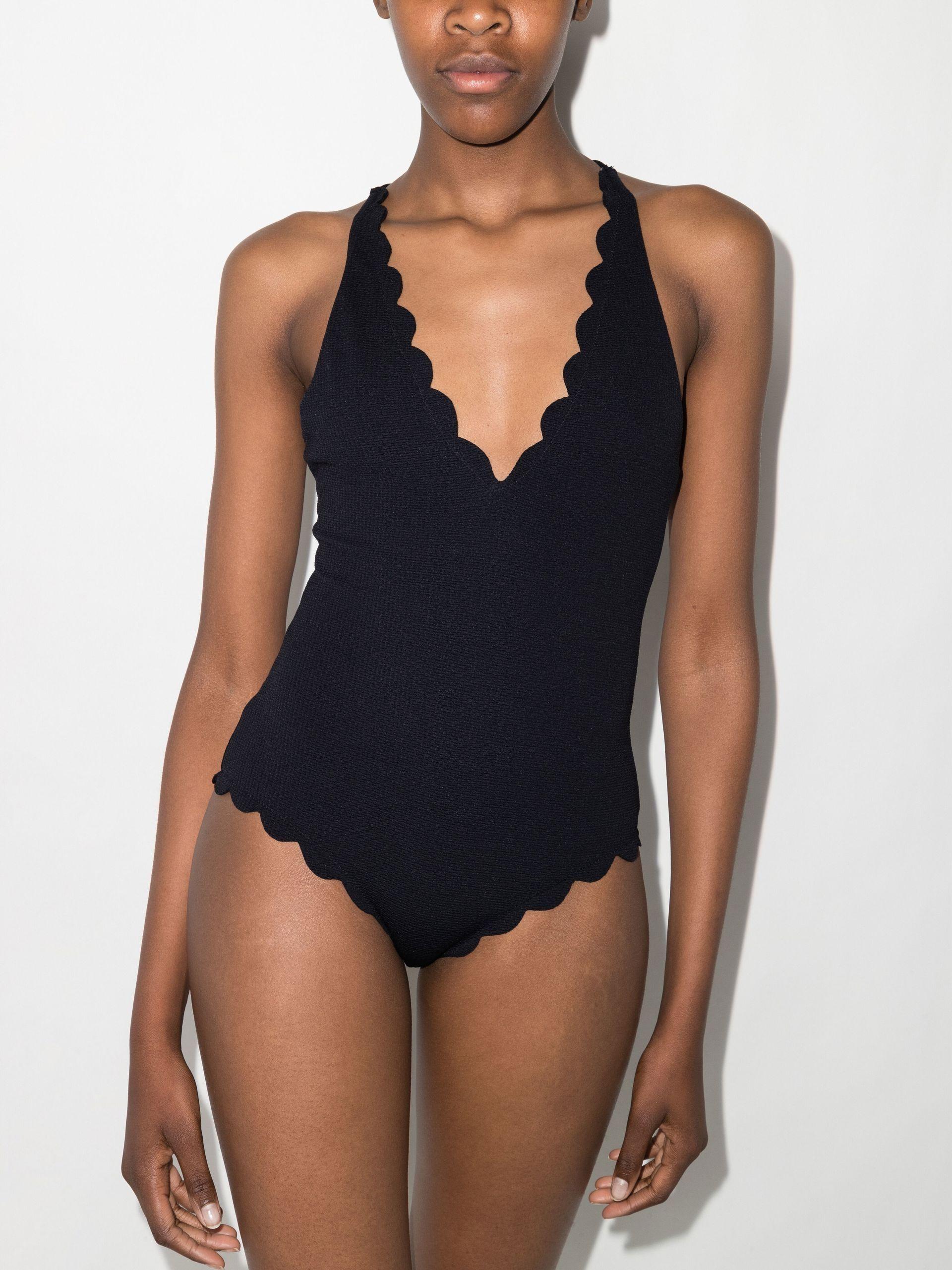 Marysia Swim Clean North Scalloped Swimsuit - Women's - Recycled  Polyamide/spandex/elastane in Black | Lyst UK