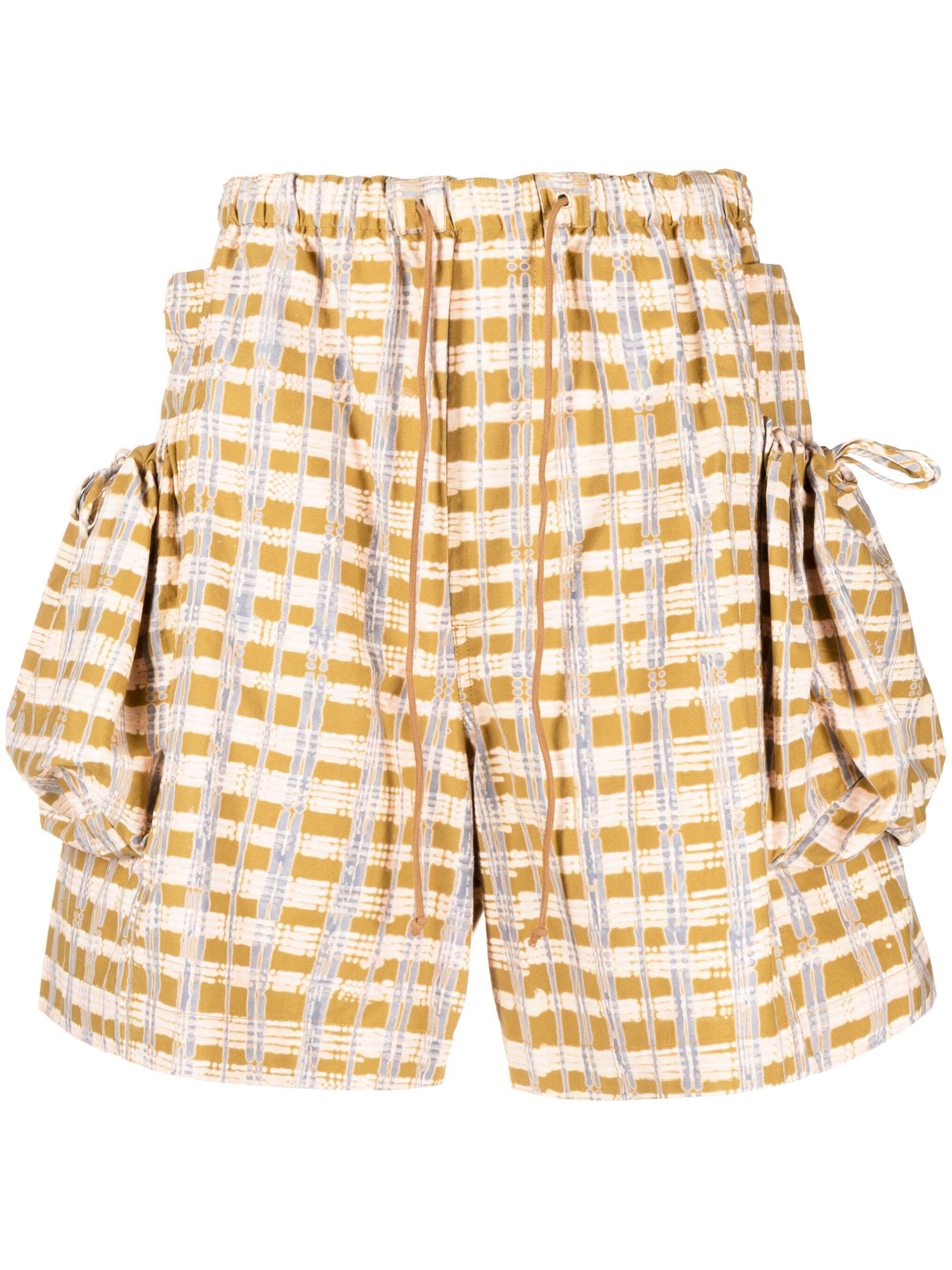 STORY mfg. Yellow Salt Drawstring Organic Cotton Shorts - Men's