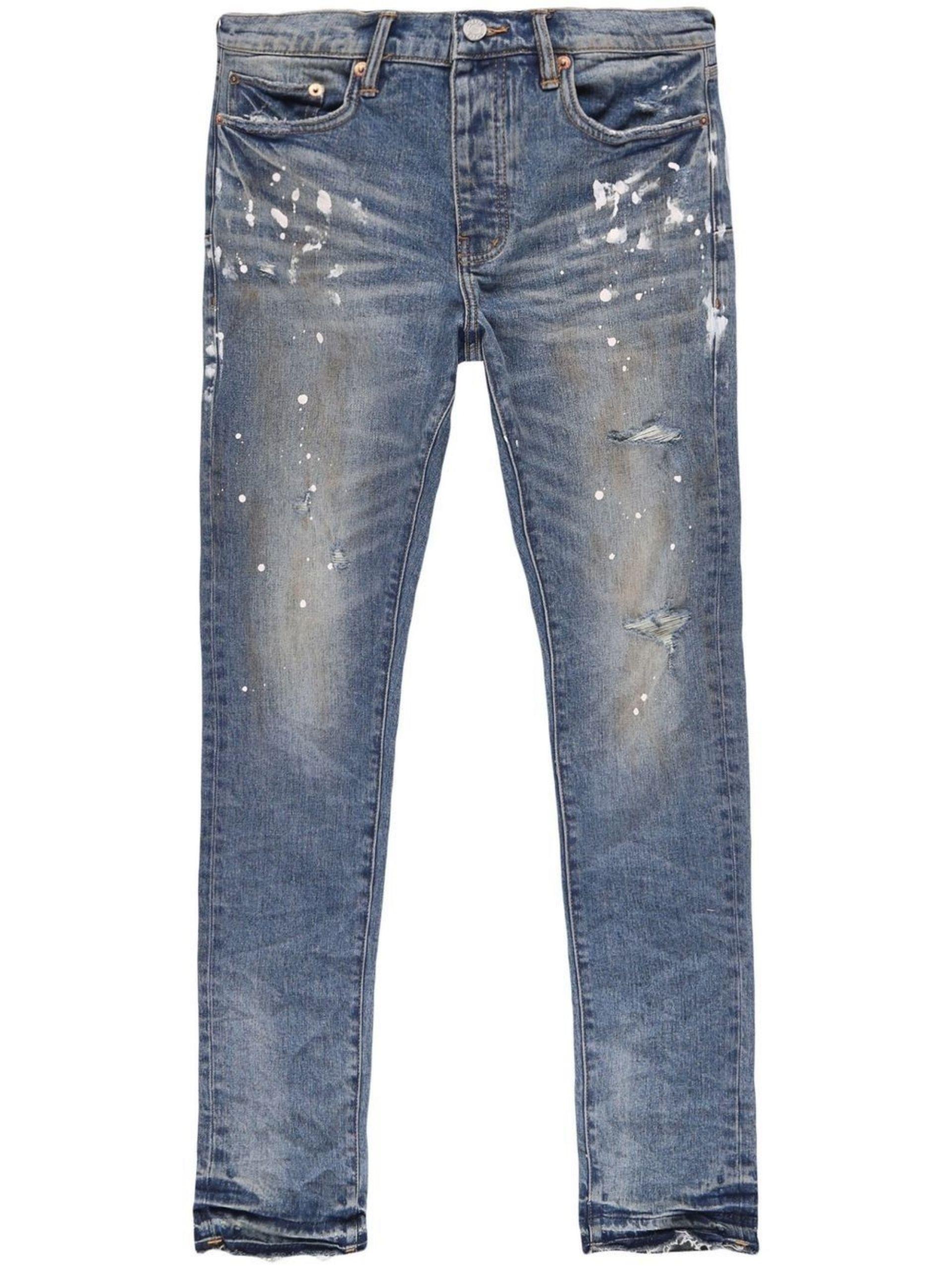 Purple Brand Paintsplatter Straightleg Jeans Men's Lycra/cotton