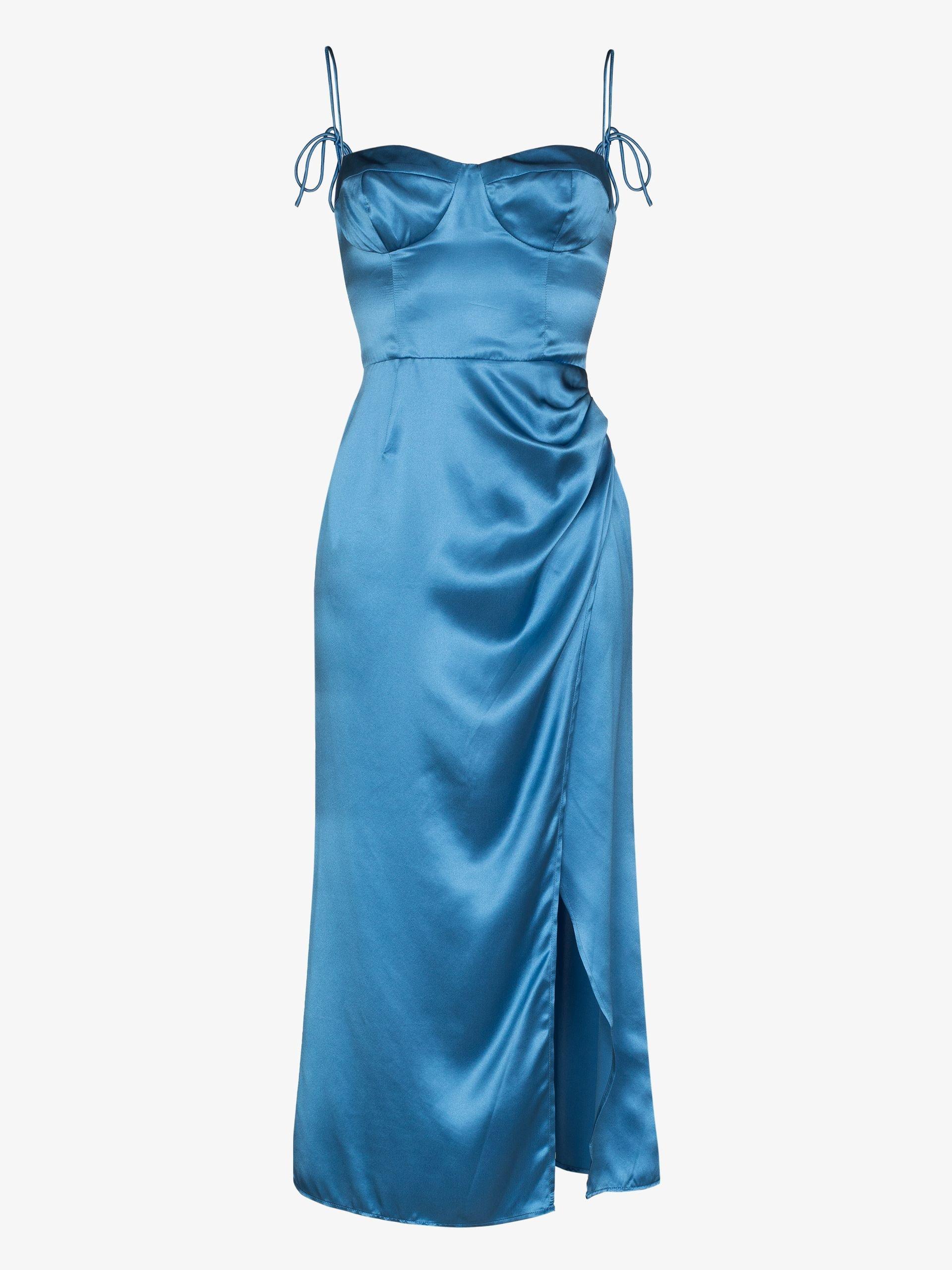 Reformation Kourtney Silk Midi Dress in Blue | Lyst