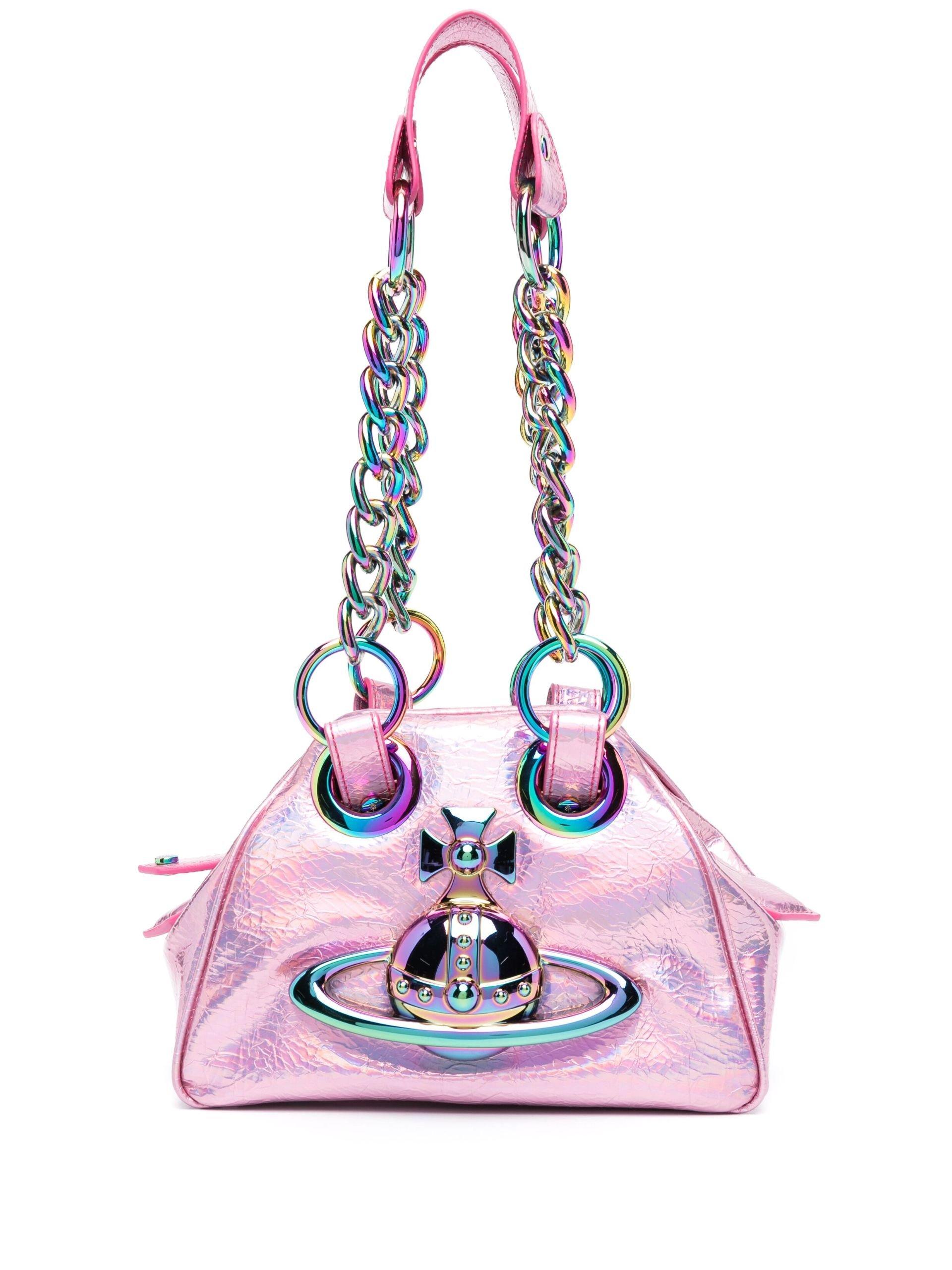 Vivienne Westwood Archive Orb Chain Shoulder Bag in Pink | Lyst