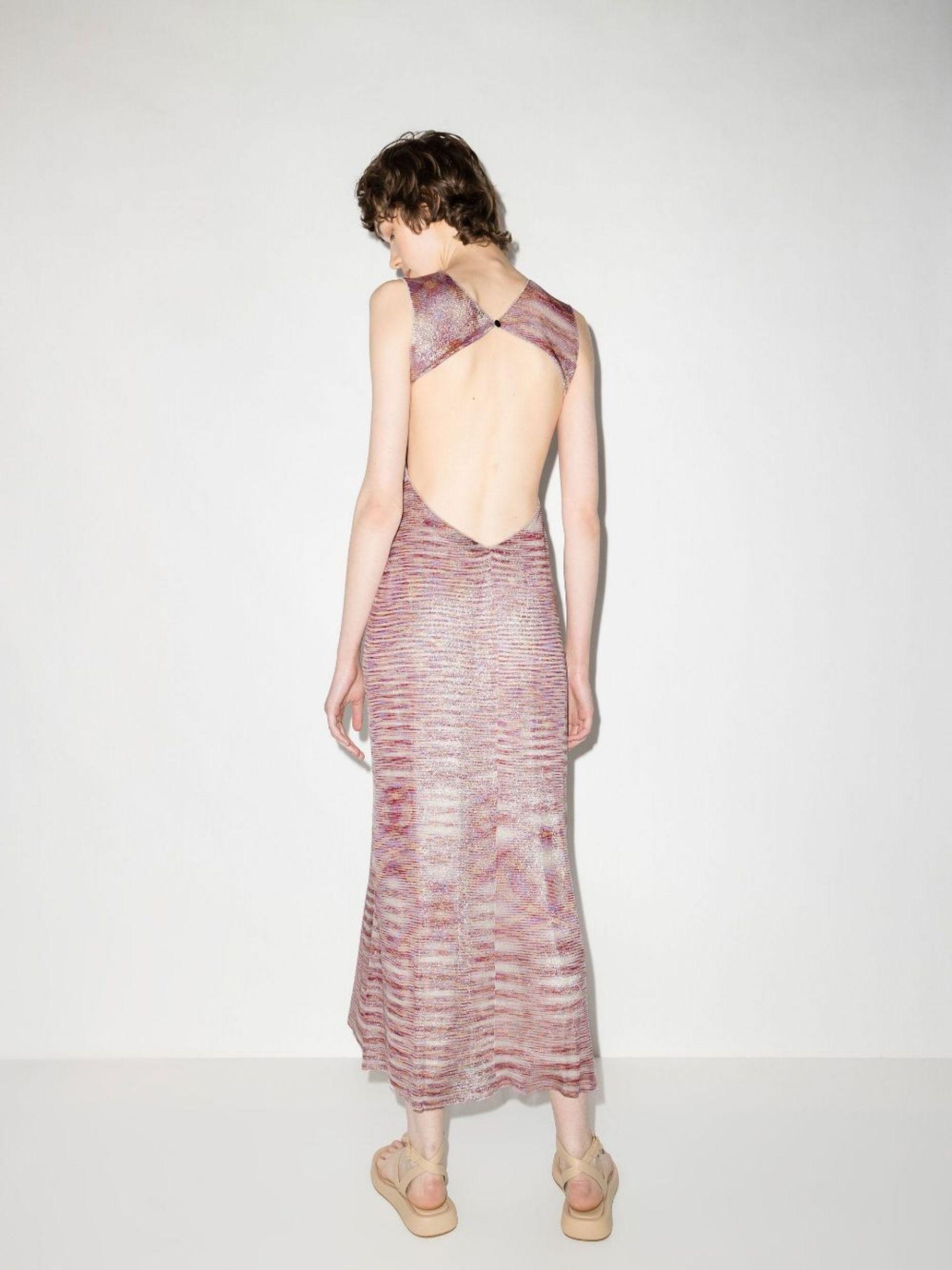 Pink open back dress deals