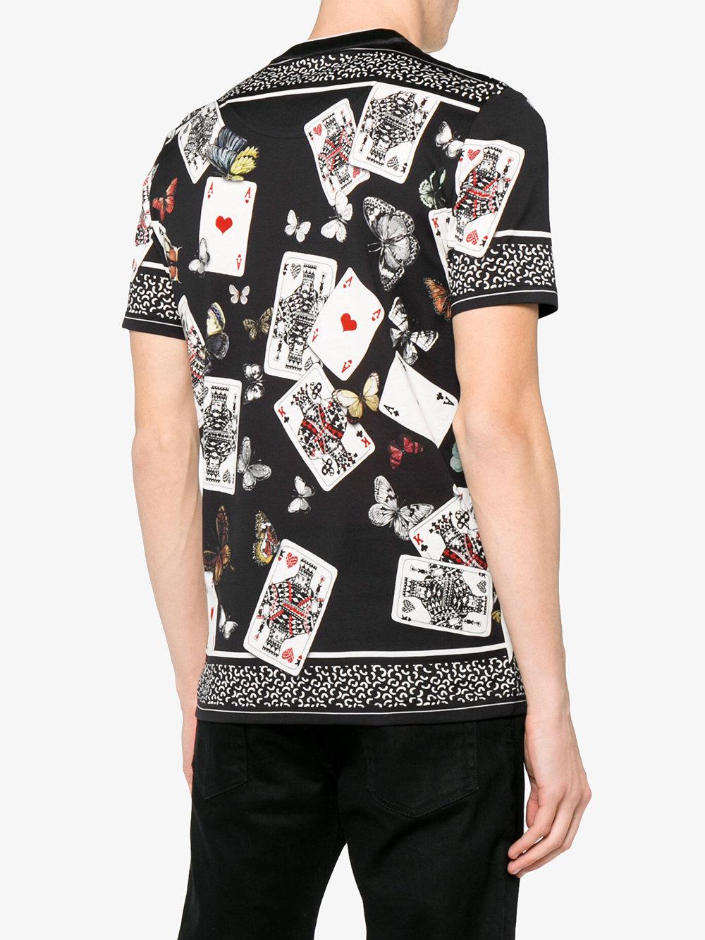 Dolce & Gabbana Cotton Deck Of Cards Print Short Sleeve T Shirt in ...