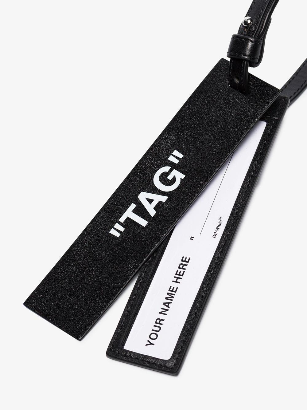 Off-White c/o Virgil Abloh Leather Luggage Tag Black for - Lyst