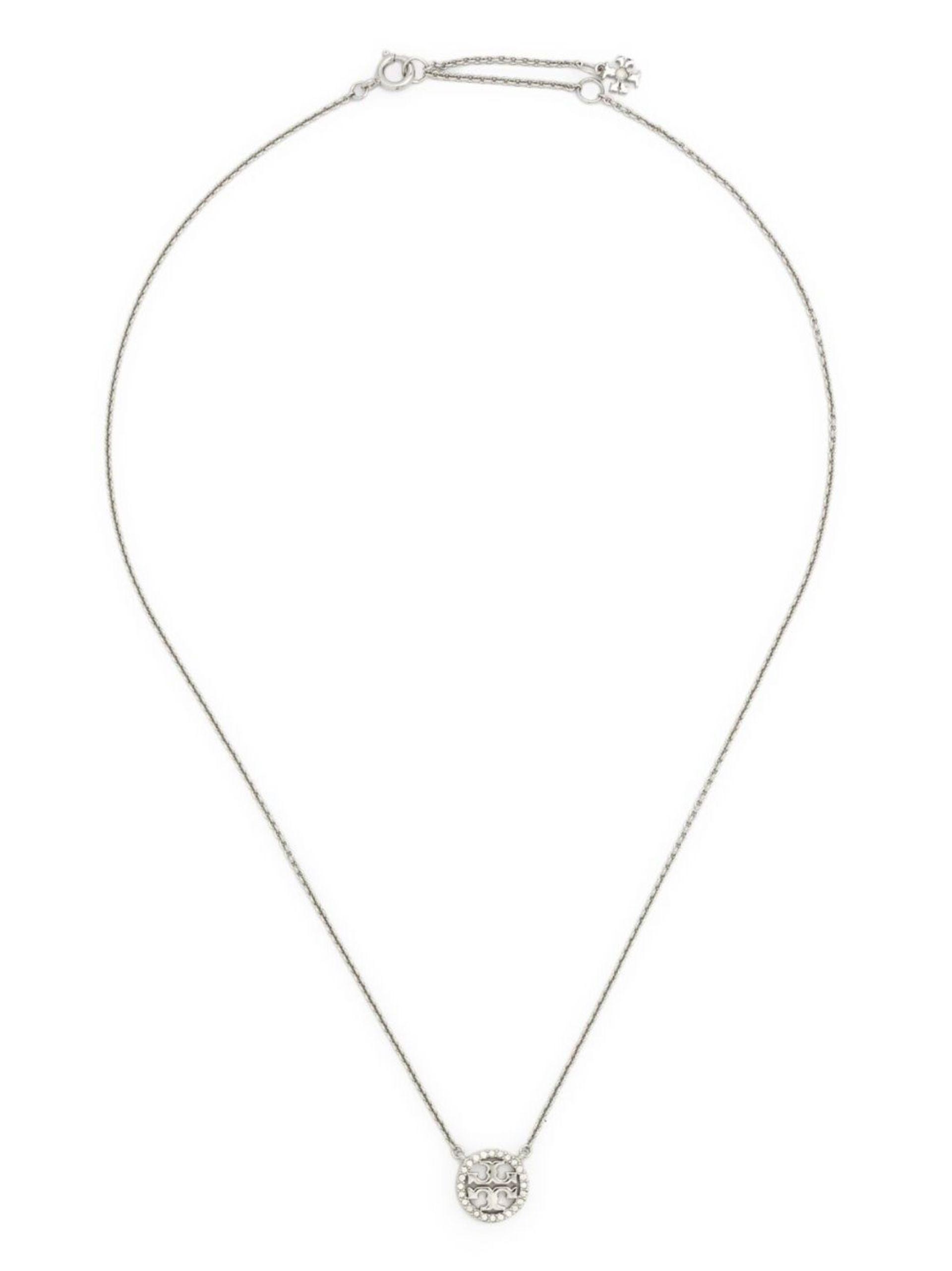 Tory Burch -tone Miller Crystal Necklace in White | Lyst