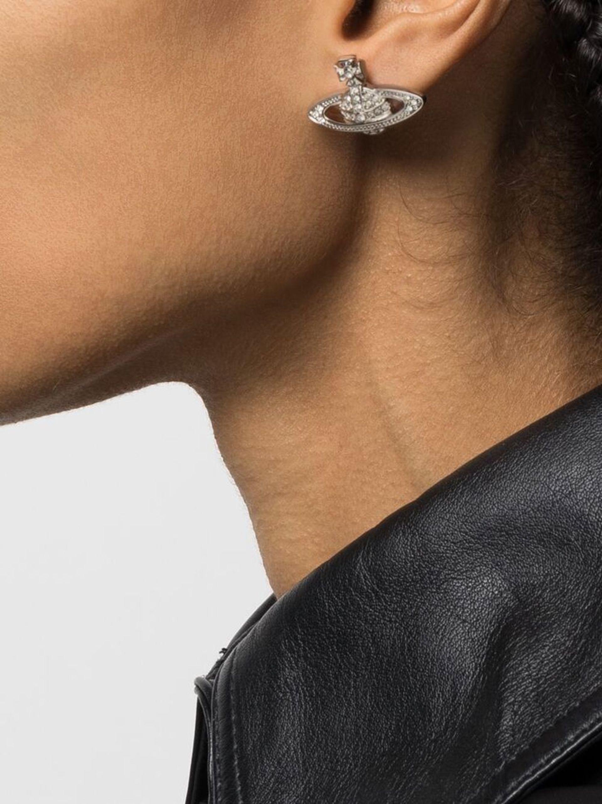 Vivienne Westwood Mini Bas Relief Earrings in White | Lyst