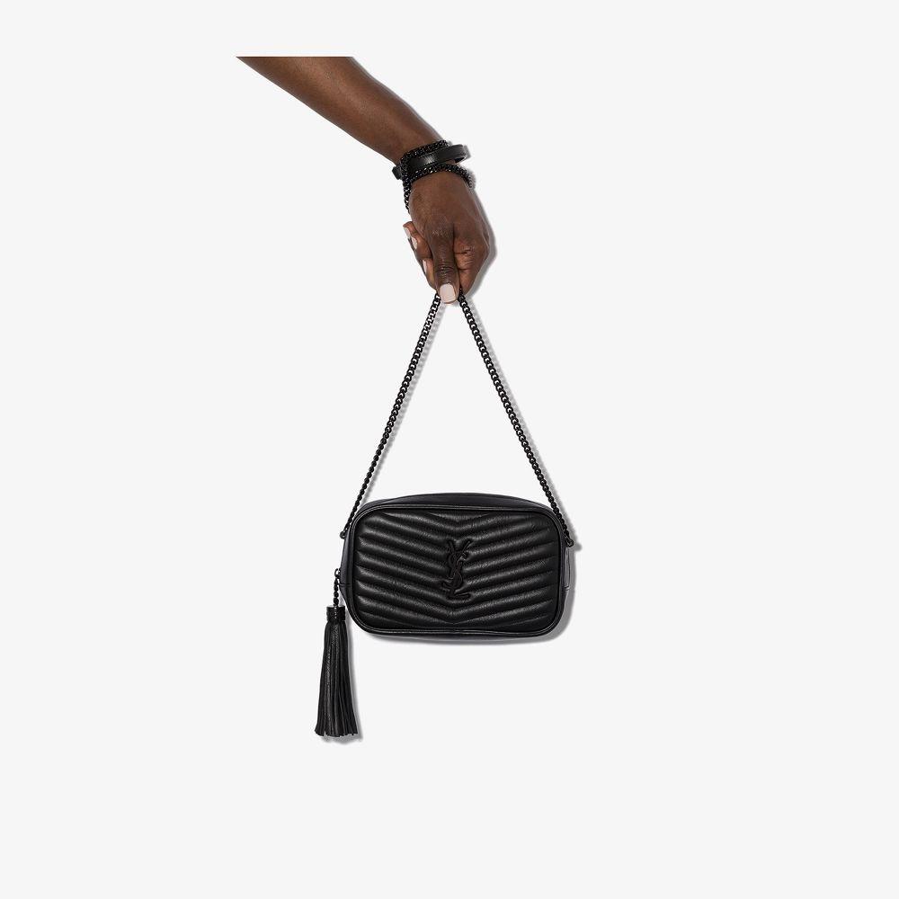 Saint Laurent Womens Black/black Mini Lou Quilted Leather Camera Bag | Lyst  UK