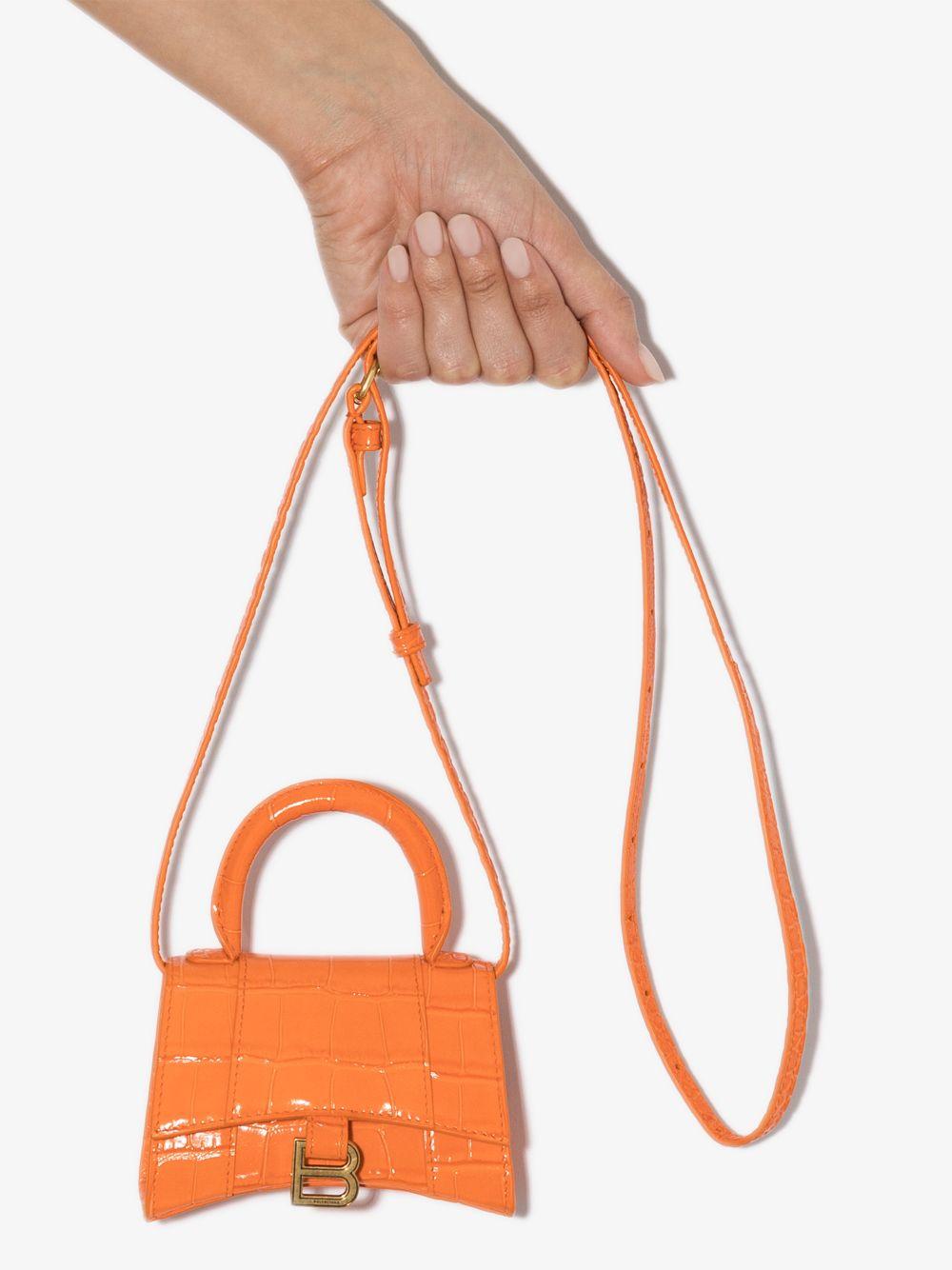 fusion kul Ciro Balenciaga Orange Croc Small Hourglass Bag | Lyst