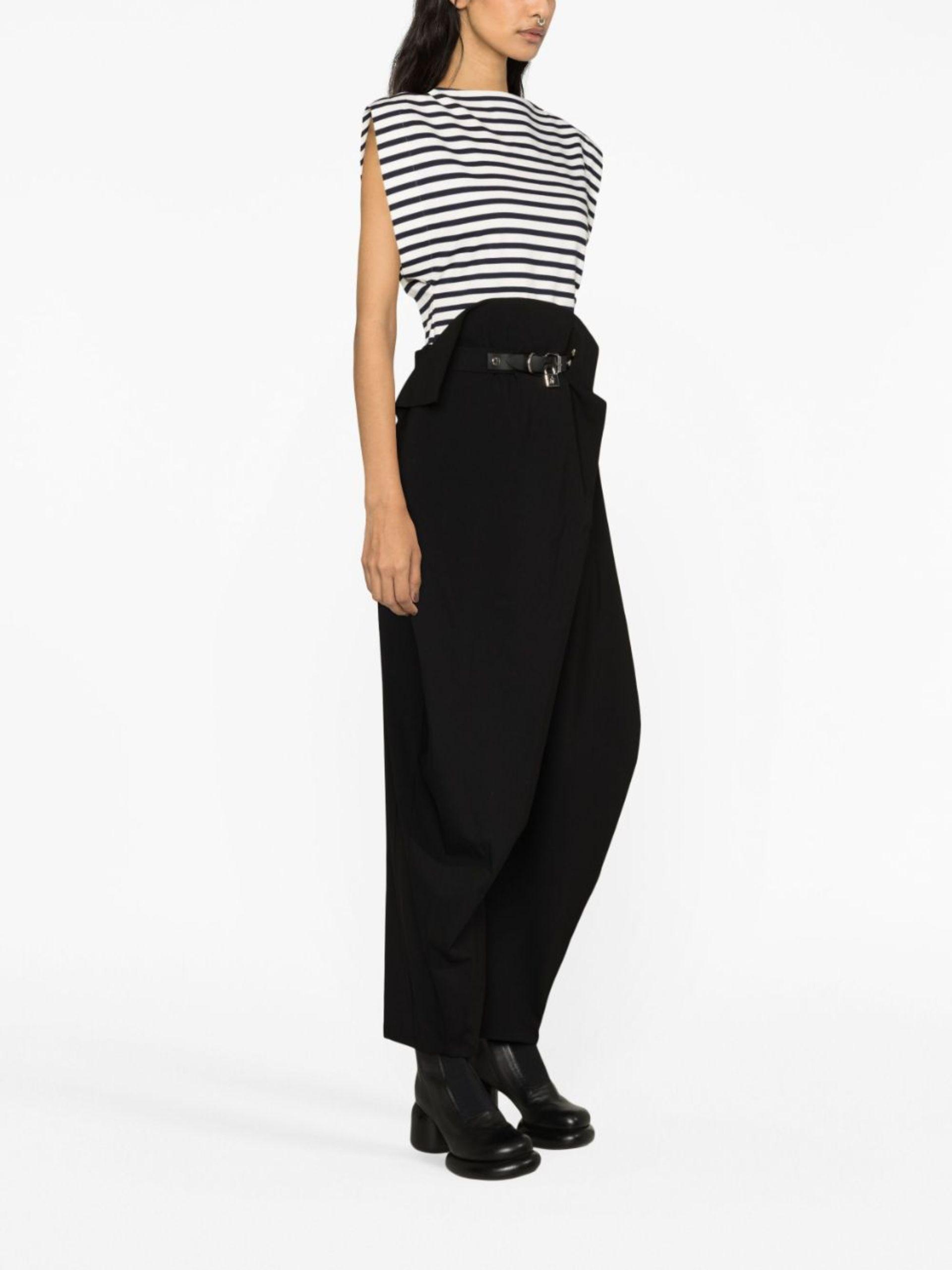 Buy Black Tapered Trousers For Women by Sameer Madan Online at Aza Fashions.