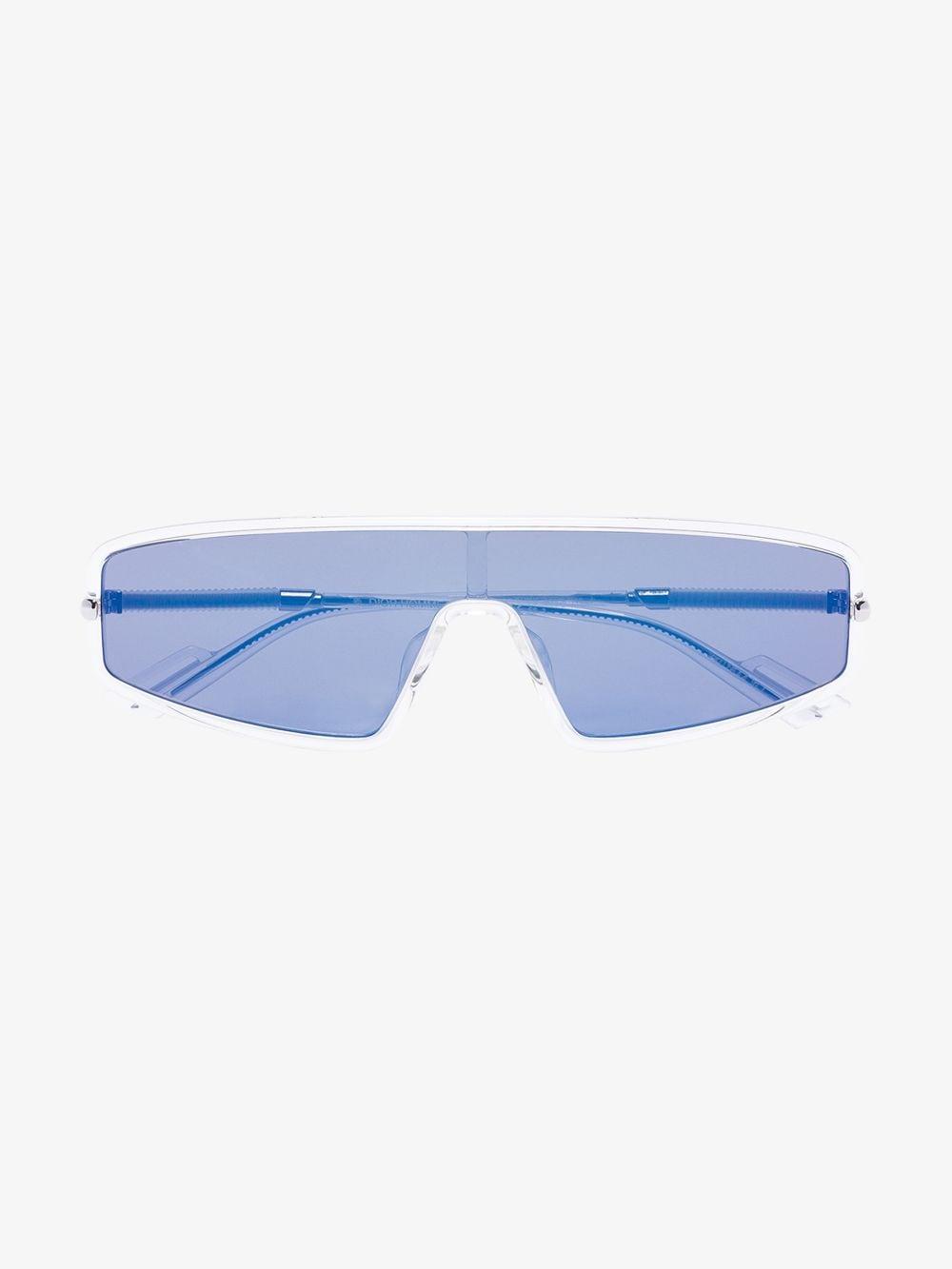 blue mirrored glasses