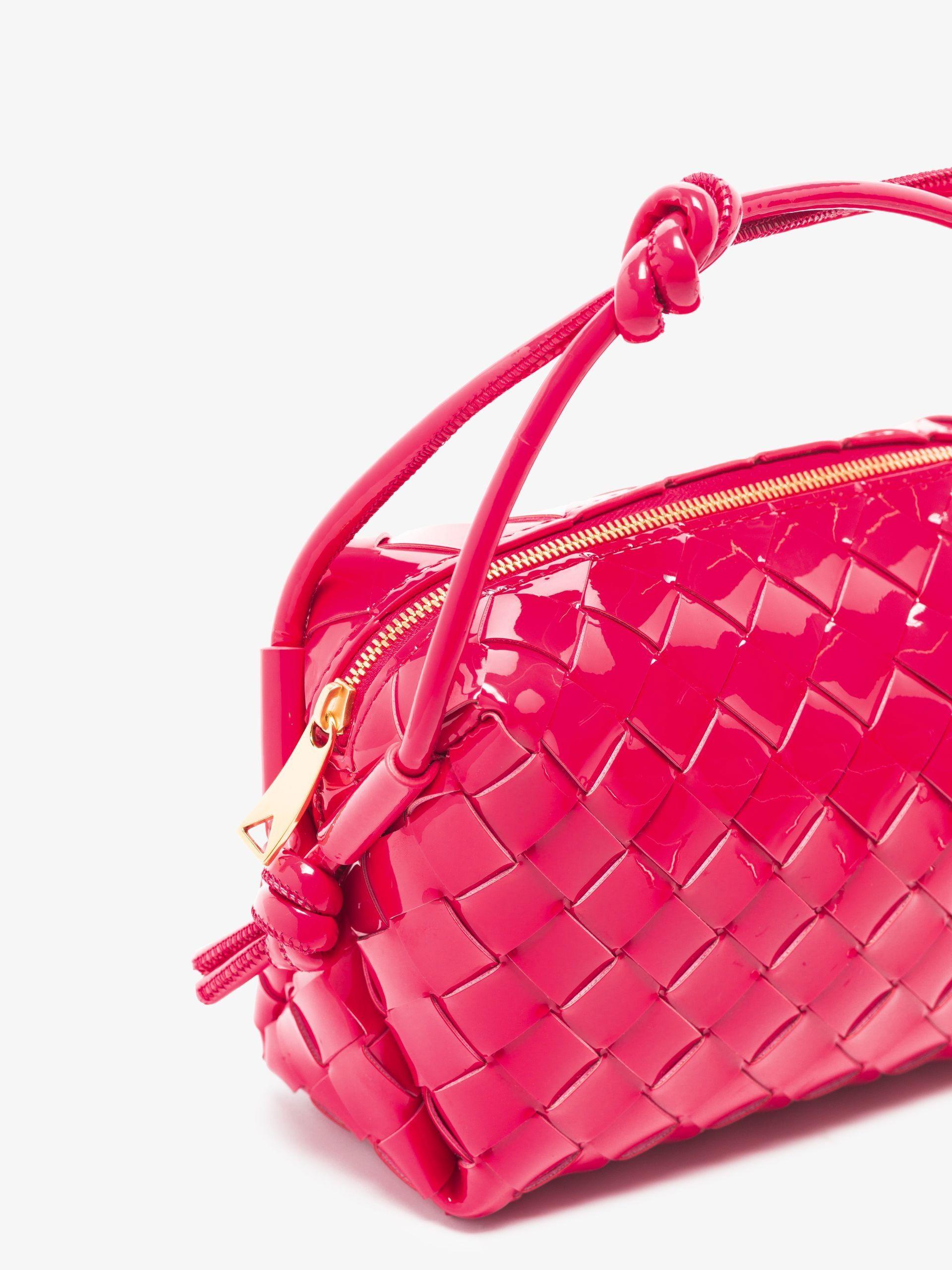 Loop Mini Intrecciato Leather Shoulder Bag In Pink