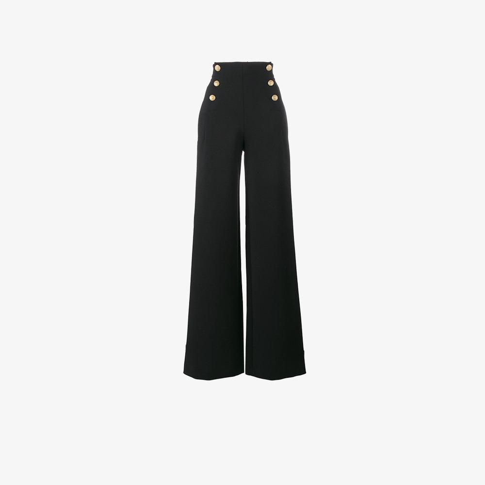 パンツ a Ferretti High-Waisted Wide-Leg Trousers Alberta Ferretti High Waisted Sailor Button Trousers in