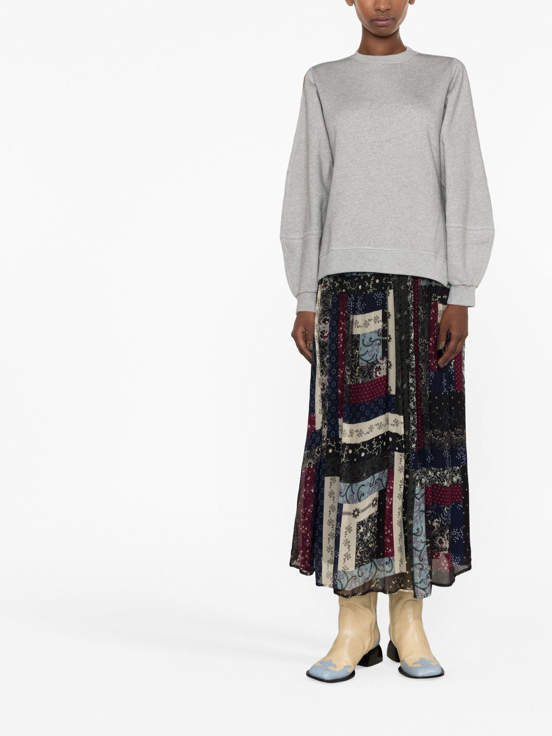 zara patchwork skirt