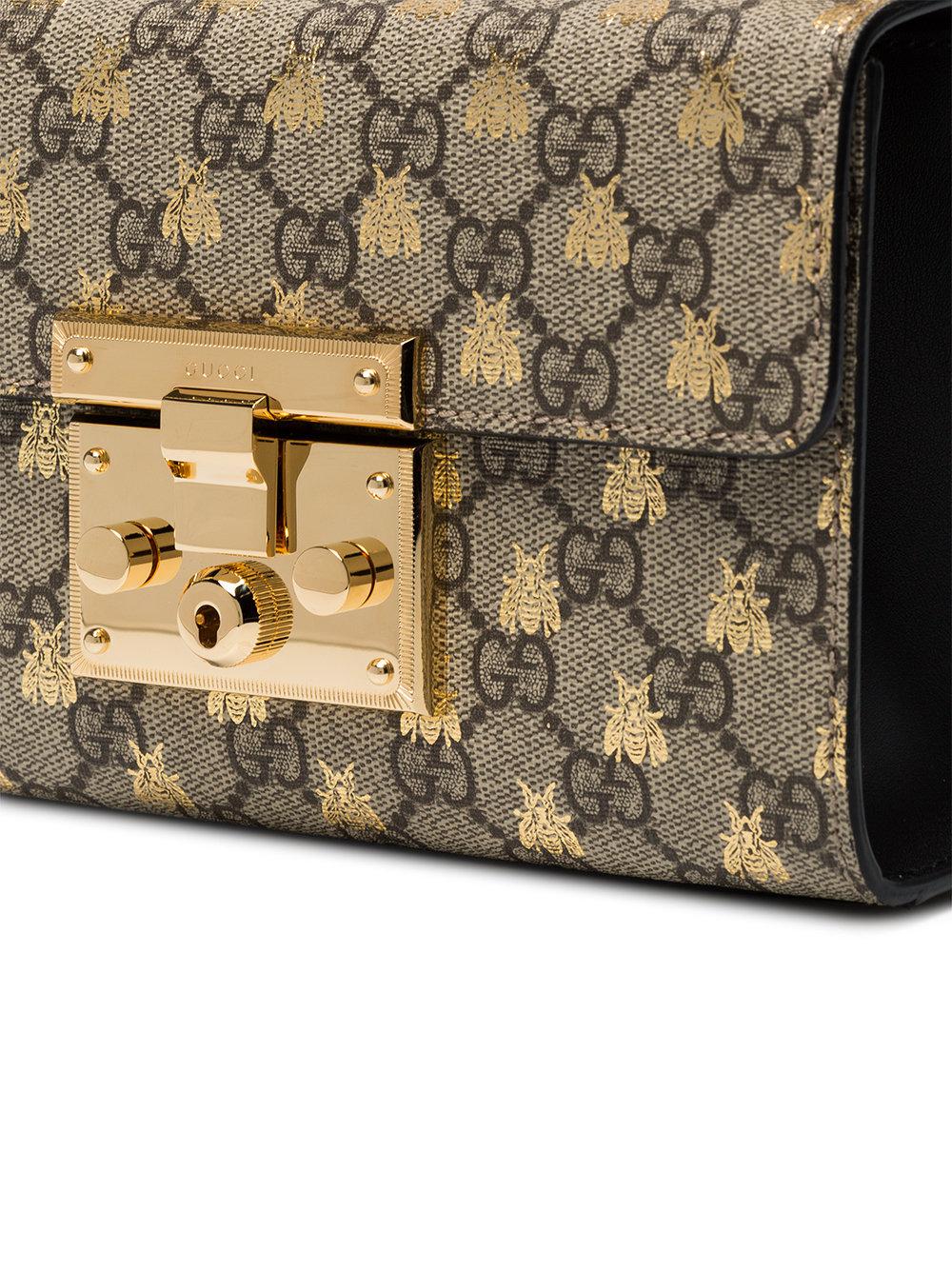 Gucci GG Supreme 'Tian' Padlock Small Shoulder Bag – The Little Bird