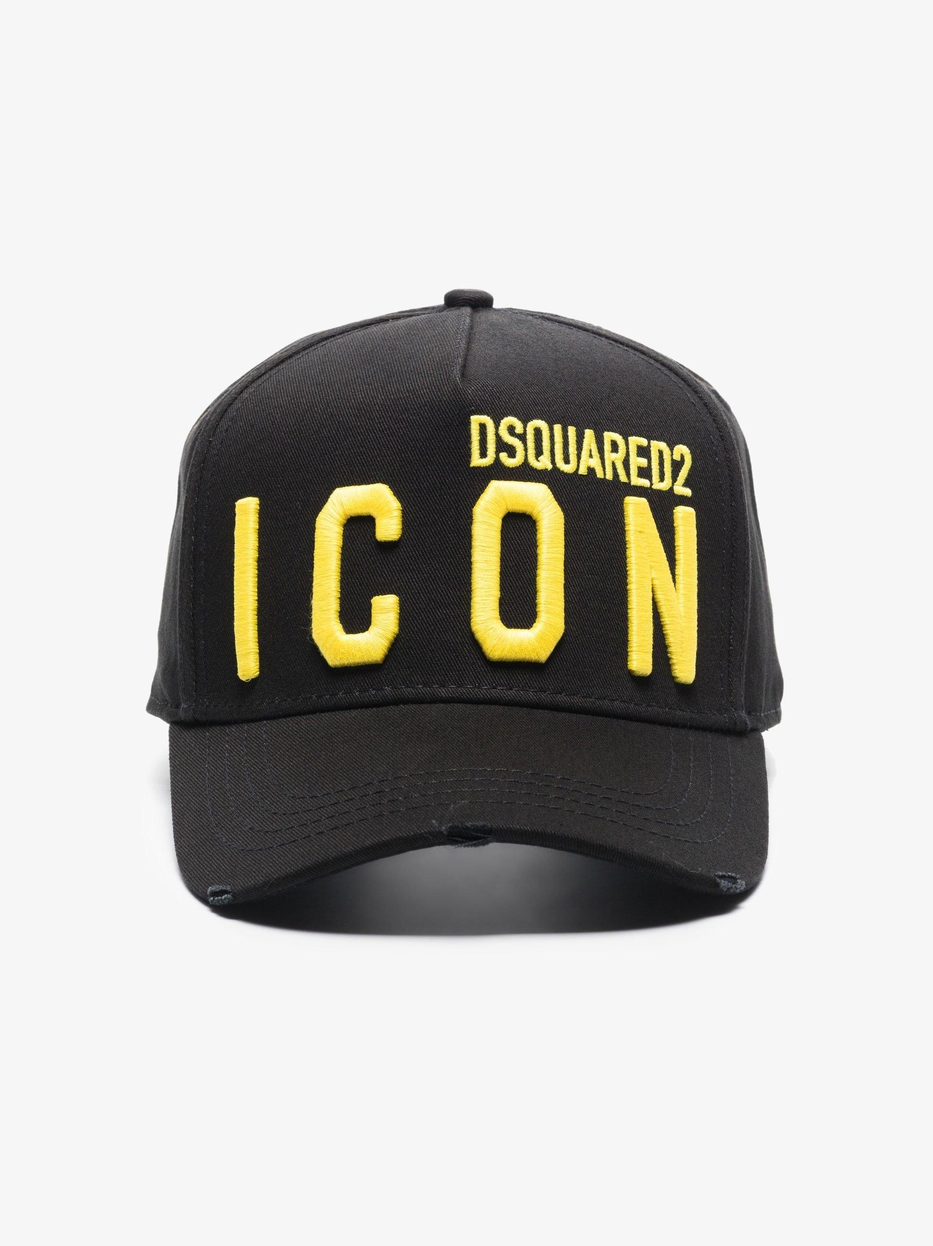 DSquared² Black Icon Embroidered Cotton Baseball Cap for Men | Lyst