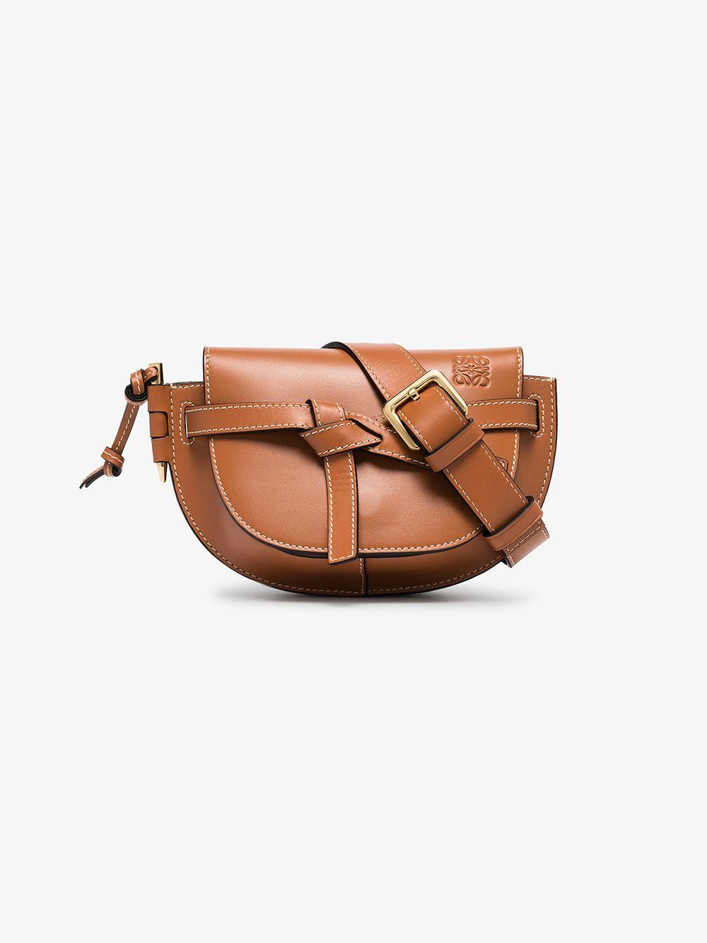 Gate leather crossbody bag Loewe Brown in Leather - 34378293
