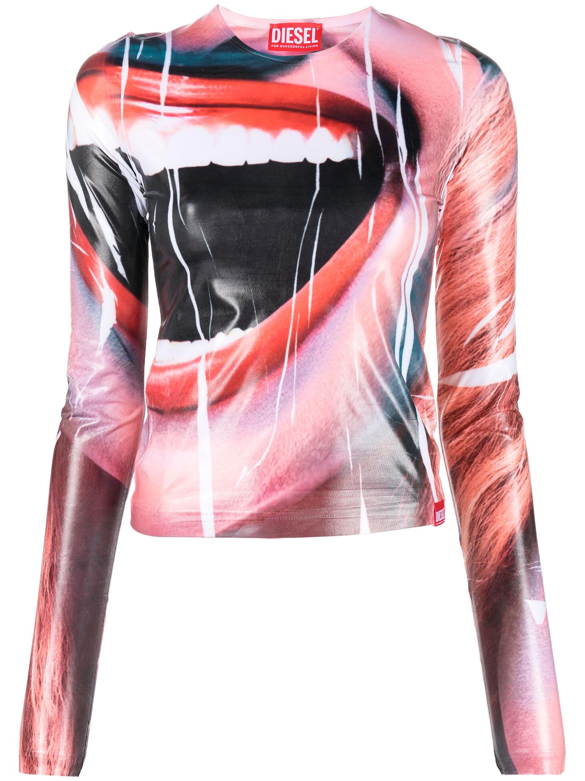 DIESEL Long-sleeve Top With Smile Print | Lyst