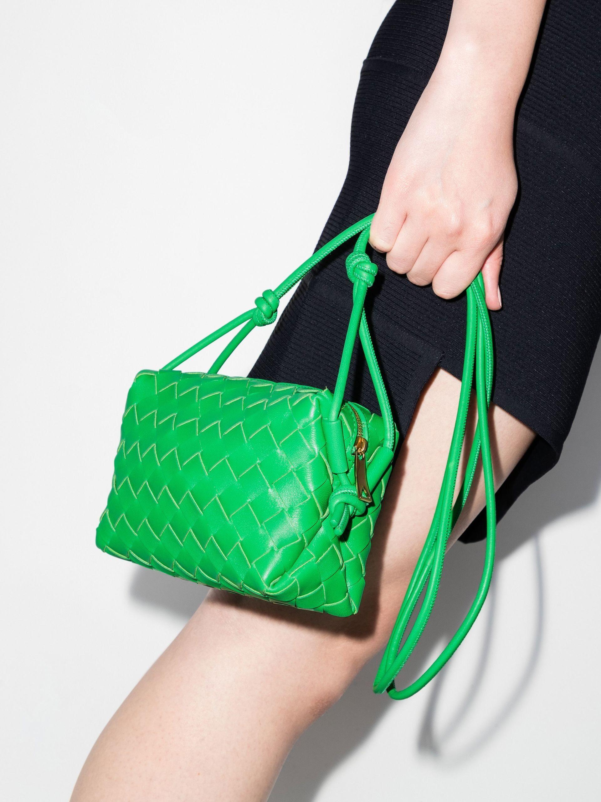 Bottega Veneta Green Loop Mini Leather Bag