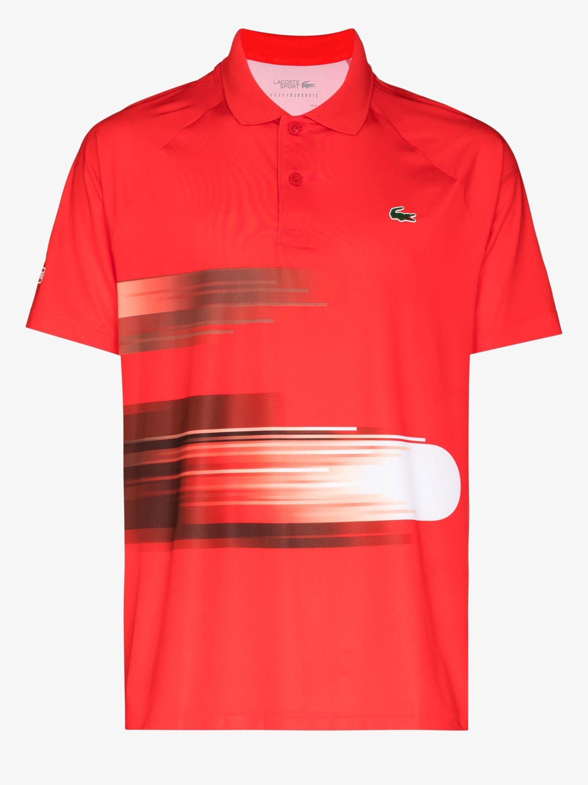 Lacoste X Novak Djokovic Tennis Polo Shirt in Red for Men | Lyst Australia