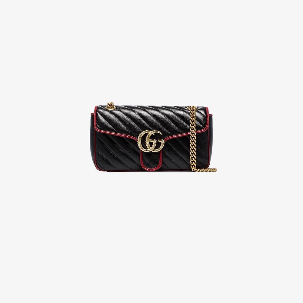 Gucci Vintage Black Monogram Fabric Leather Crossbody Shoulder Bag –  Amarcord Vintage Fashion