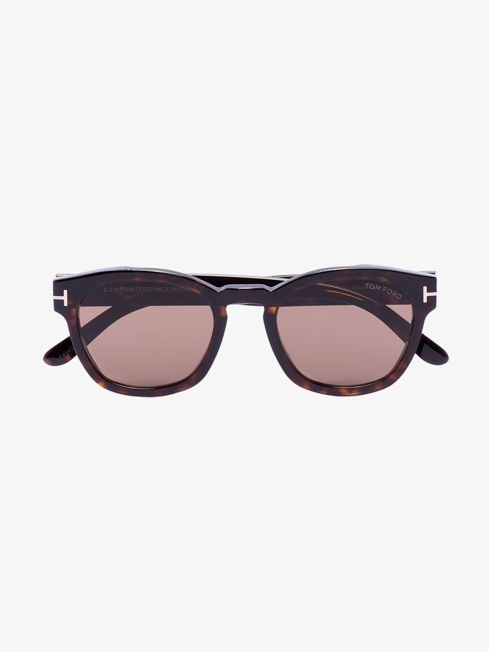 Tom Ford Synthetic Brown Bryan Round Sunglasses for Men | Lyst