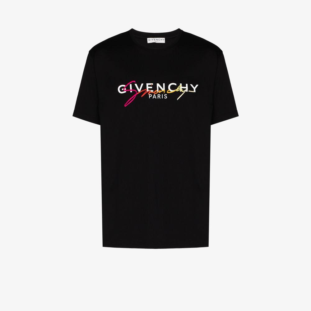 Givenchy Synthetic Logo Print T-shirt in Black for Men - Save 1% - Lyst