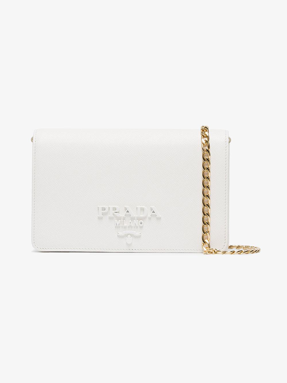 prada white clutch