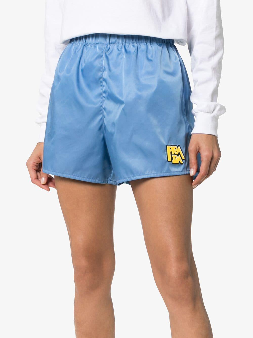 prada logo shorts
