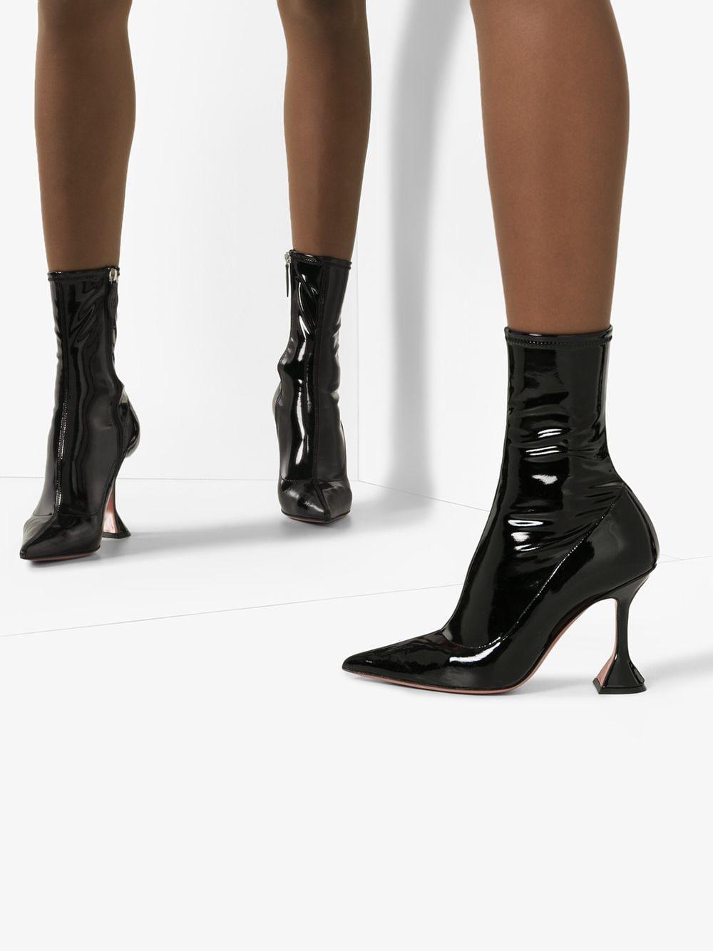 amina muaddi shoes black
