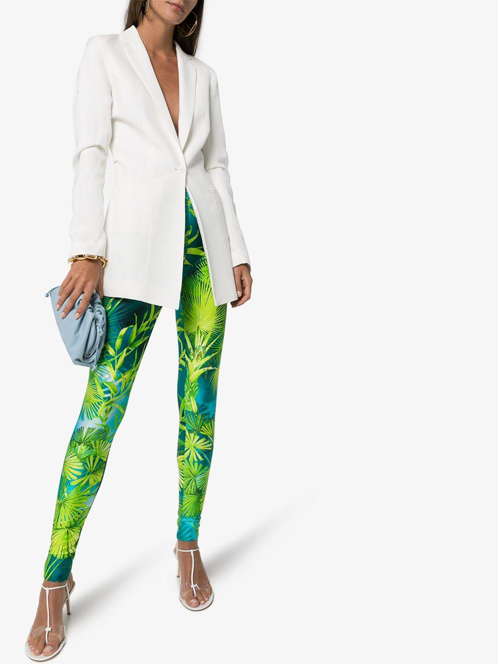 Versace Jungle Print leggings in Green