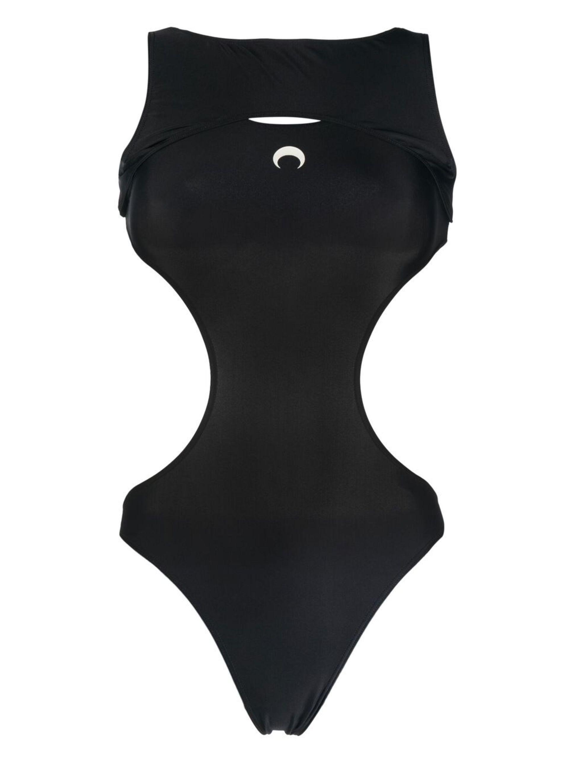 Marine Serre Crescent Moon-print Swimsuit in Black | Lyst