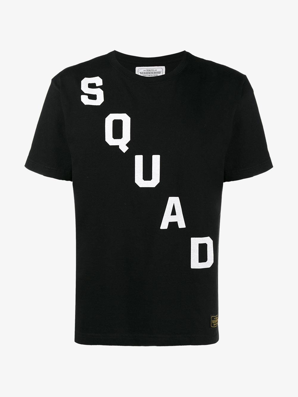 Neighborhood Cotton Squad T Shirt In Black For Men Lyst