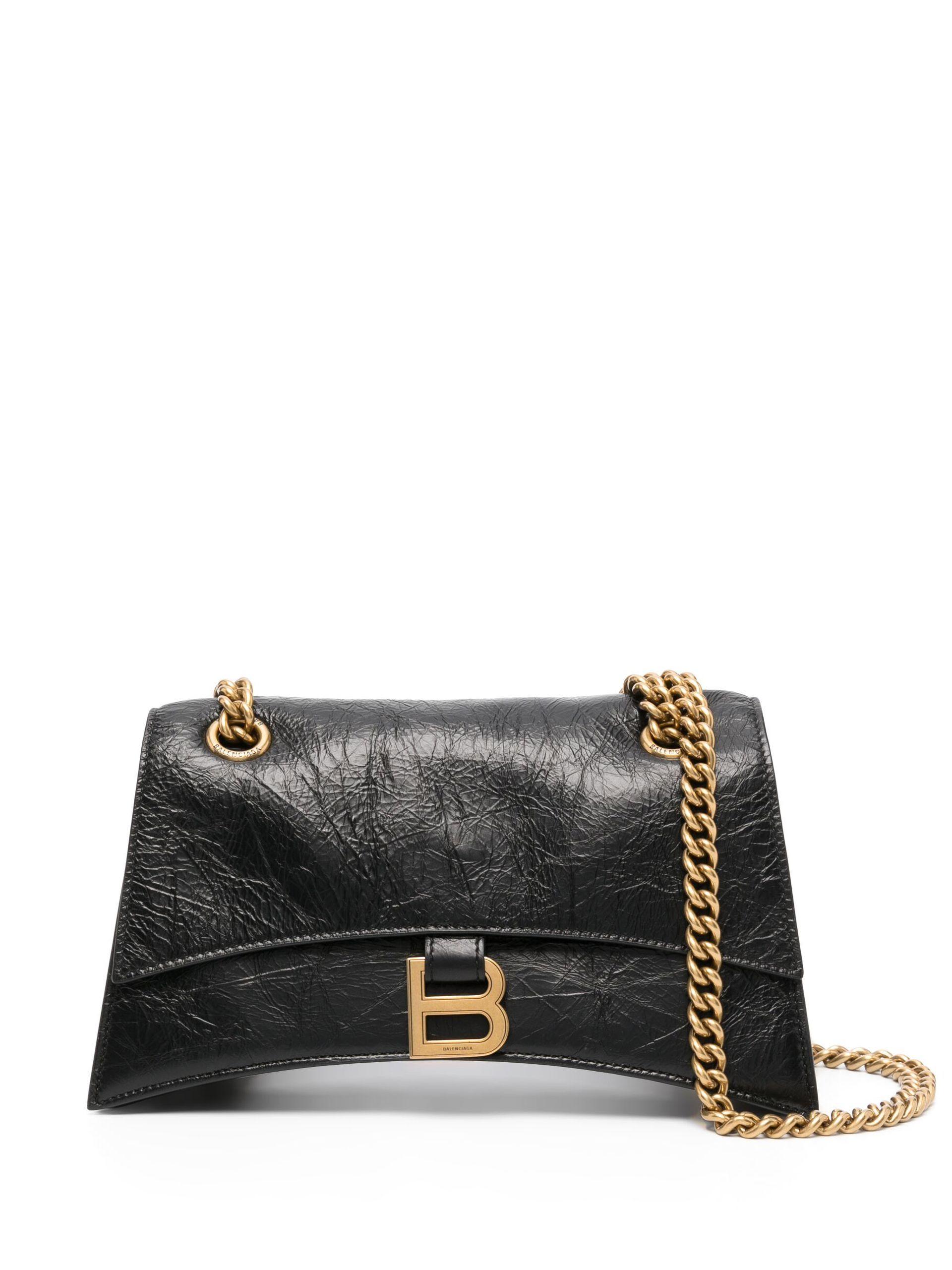 NWT Balenciaga Black Mini Hourglass Tiny Bag Chain Purse Handbag