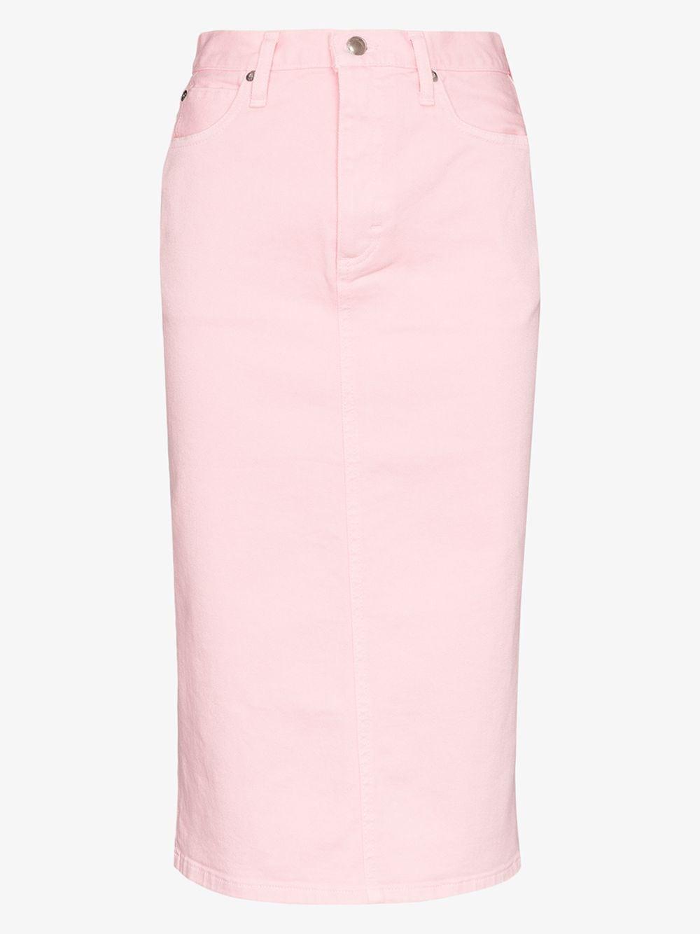 Hyke Stretch Denim Pencil Skirt In Pink Lyst Hyke Stretch Denim Pencil Skirt In Pink Lyst