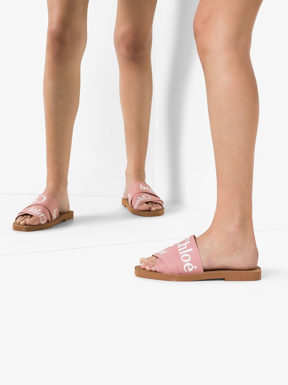 pink chloe slides